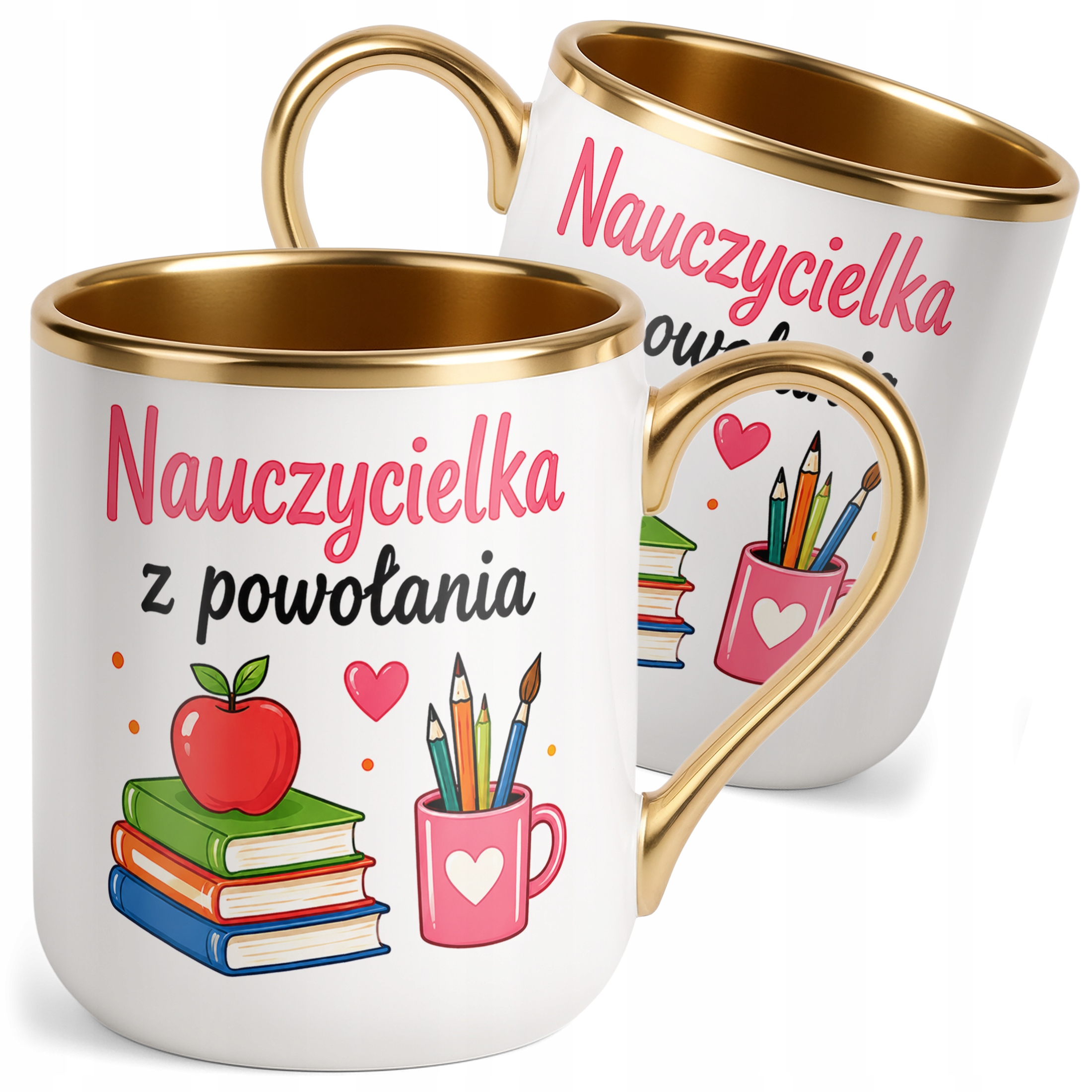 Kubek Premium Złoty Dzień Nauczyciela Dla Nauczycielki Prezent Upominek