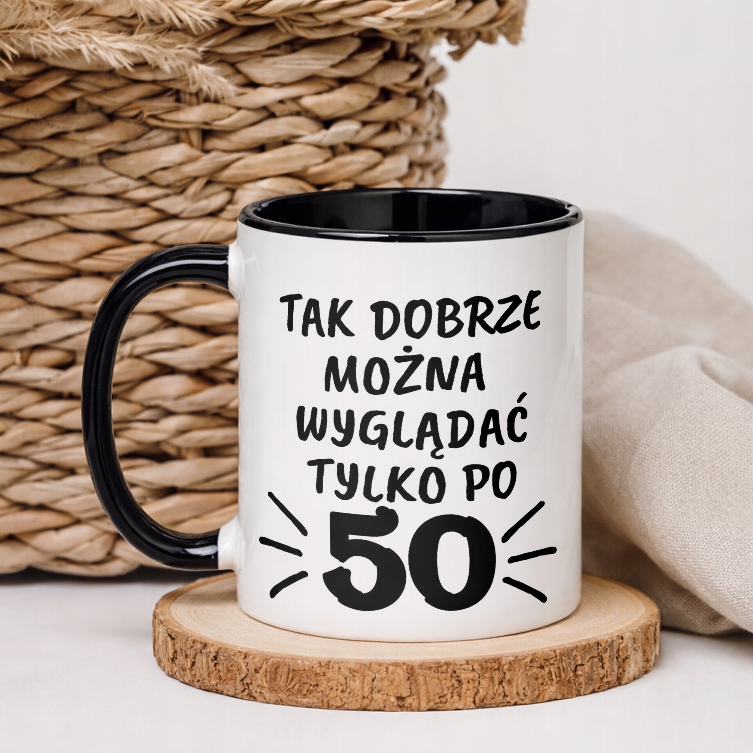 Kubek Czarny Tak Dobrze Można Wyglądać 50 Urodziny Prezent