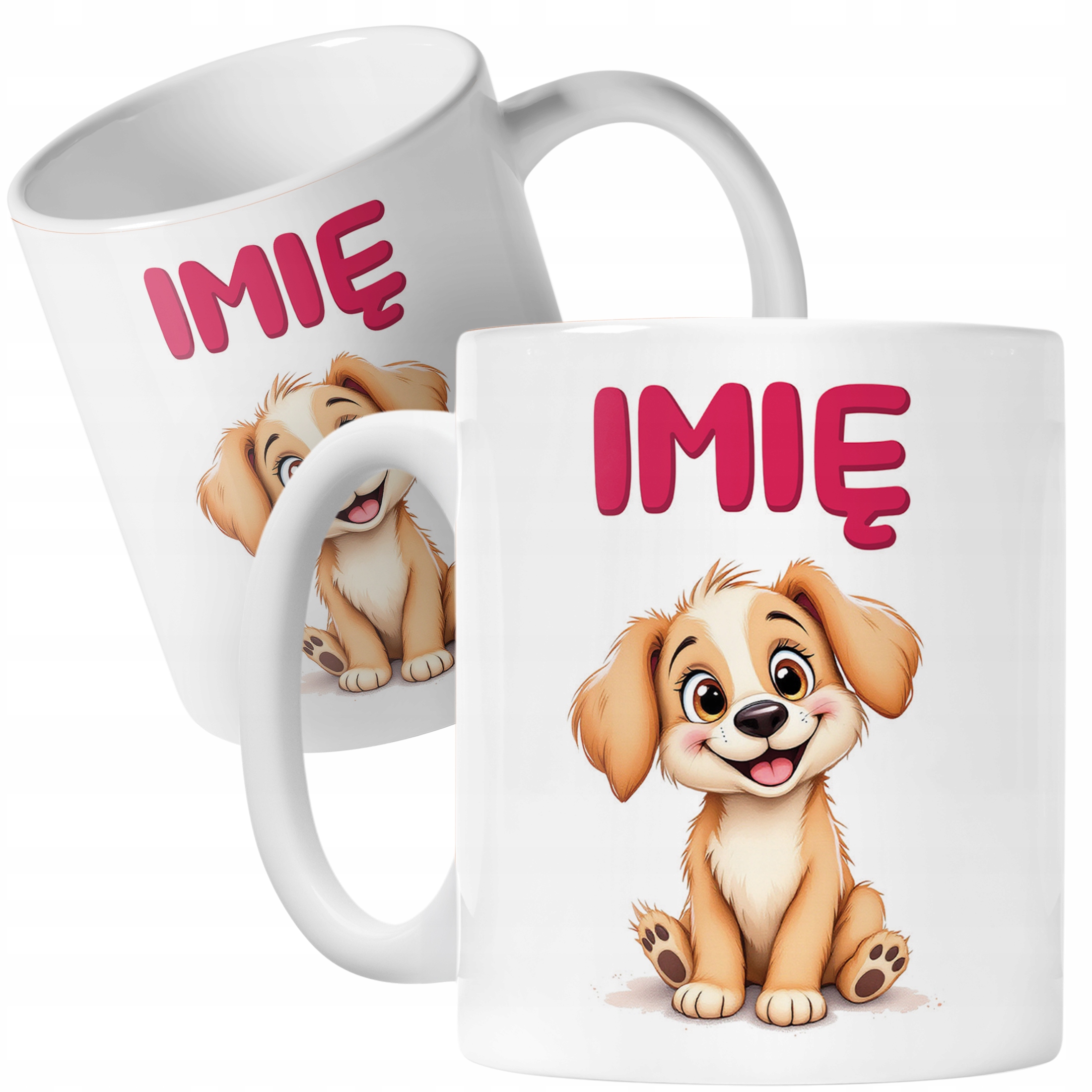Kubek ceramiczny personalizowany Pies Piesek Zwierzak Słodki Dla Dzieci