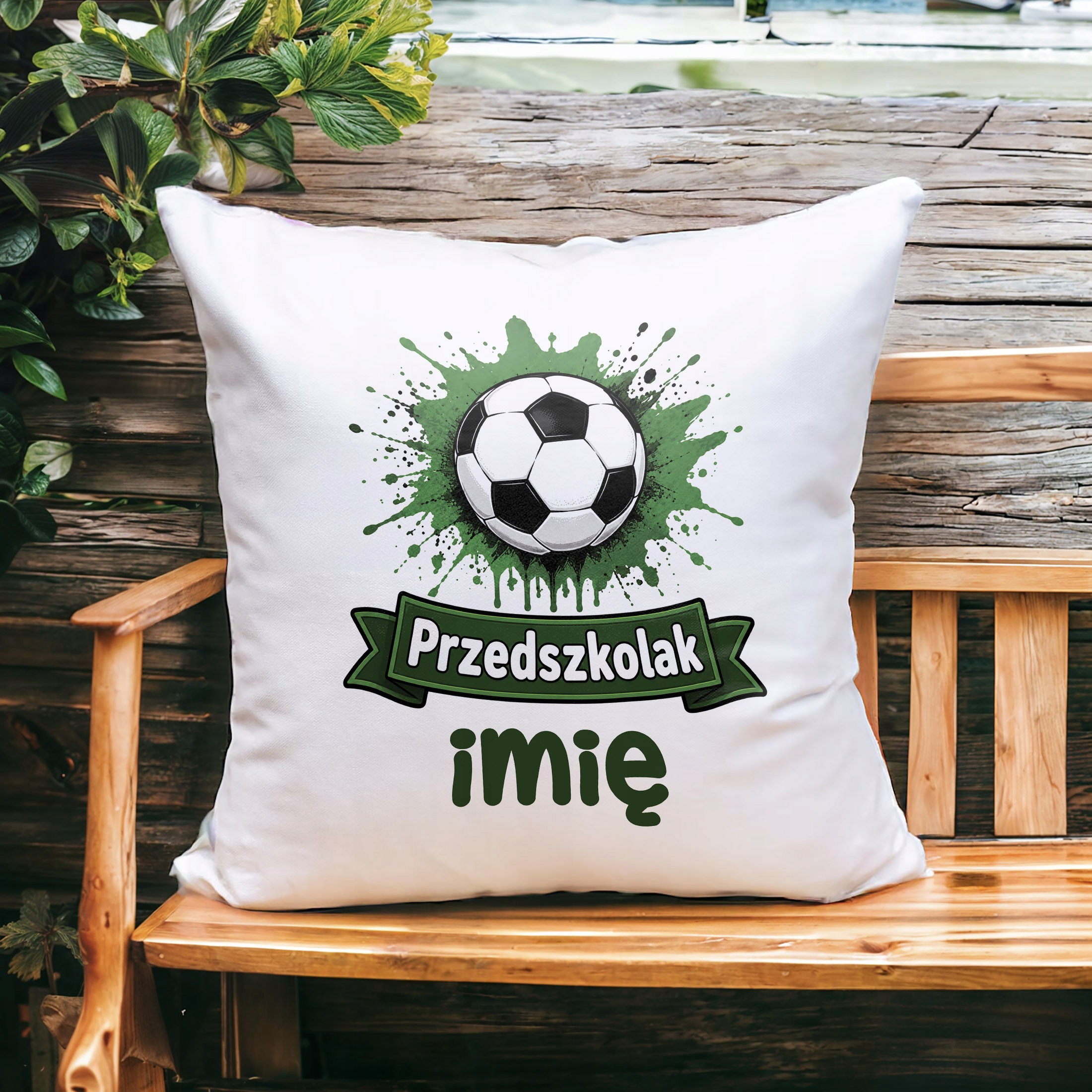 Zestaw Personalizowany Kubek Czarny Poduszka Piłka nożna