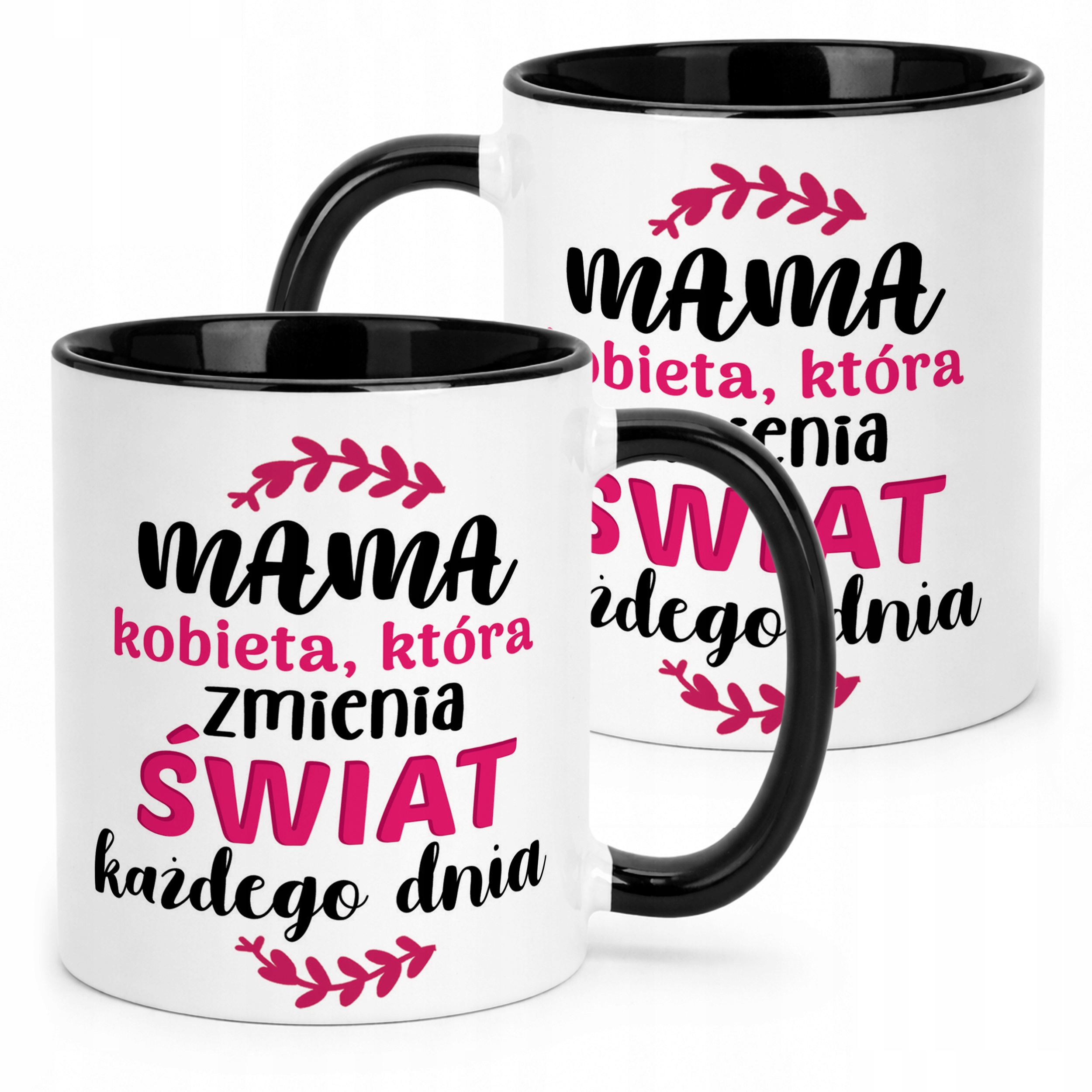 Kubek Czarny Dzień Matki Dla Mamy Prezent Kobieta Która Zmienia Świat