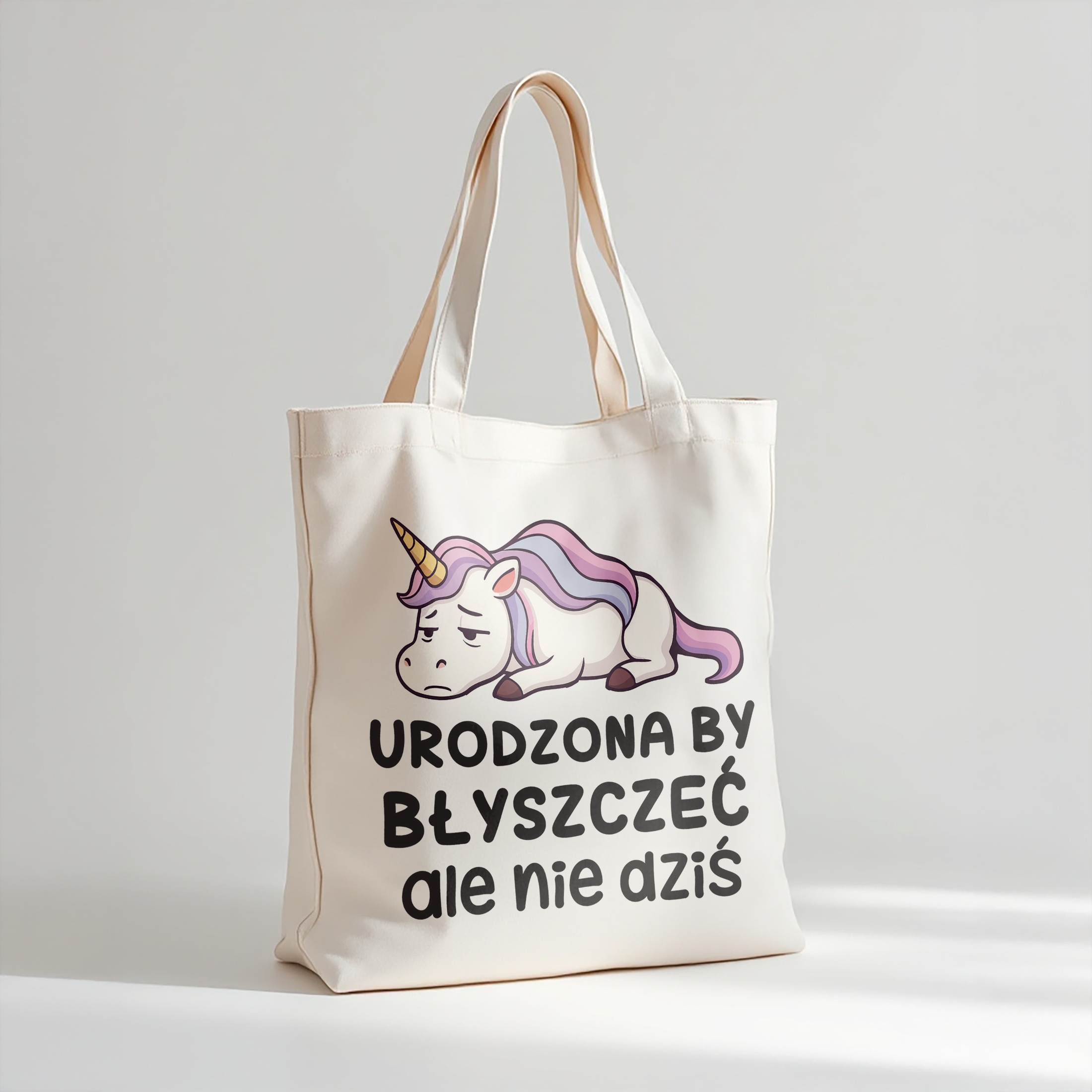 Torba bawełniana premium Urodzona By Błyszczeć Zabawny Prezent