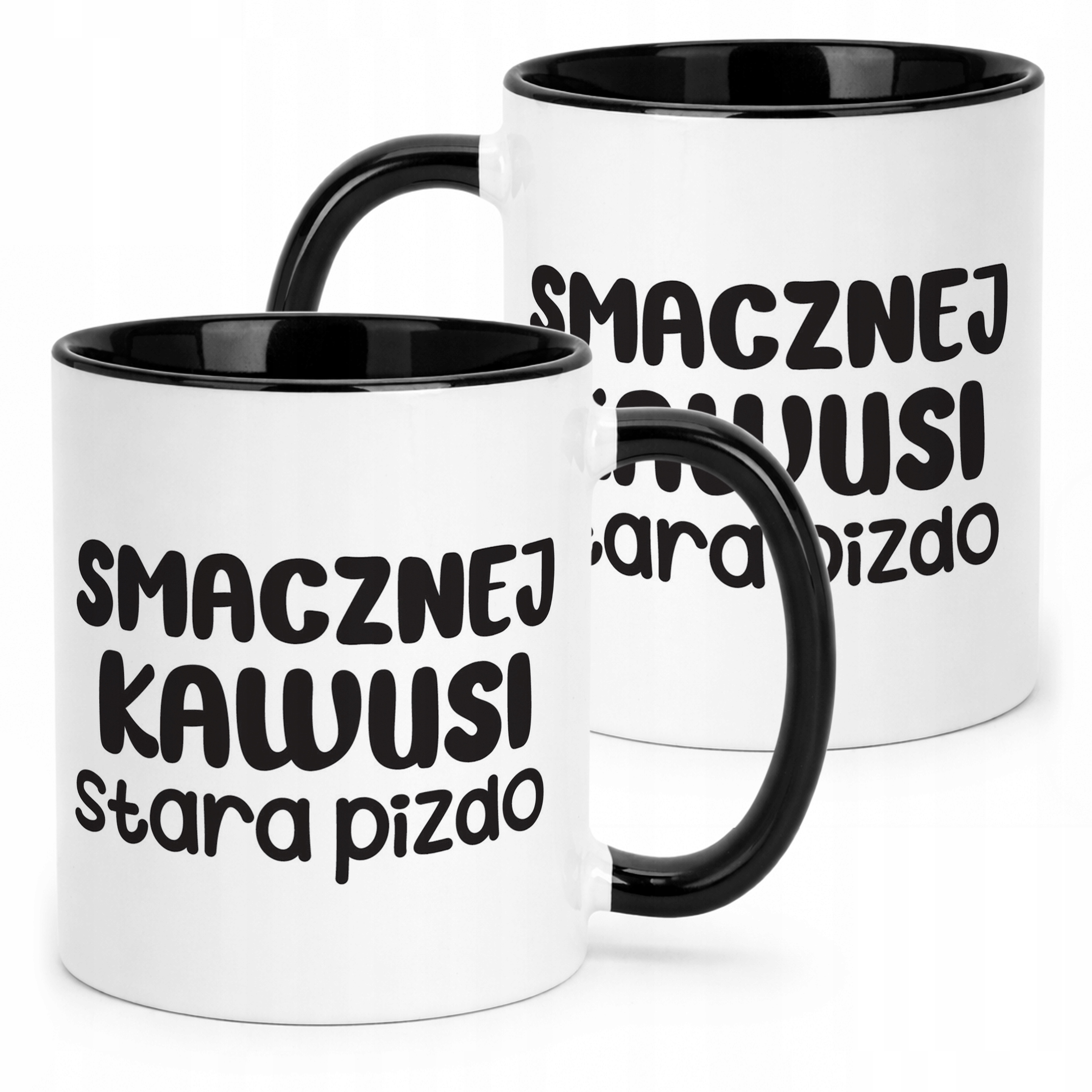 Kubek Czarny Smacznej Kawus Stara Piz*o Śmieszny Zabawny Prezent
