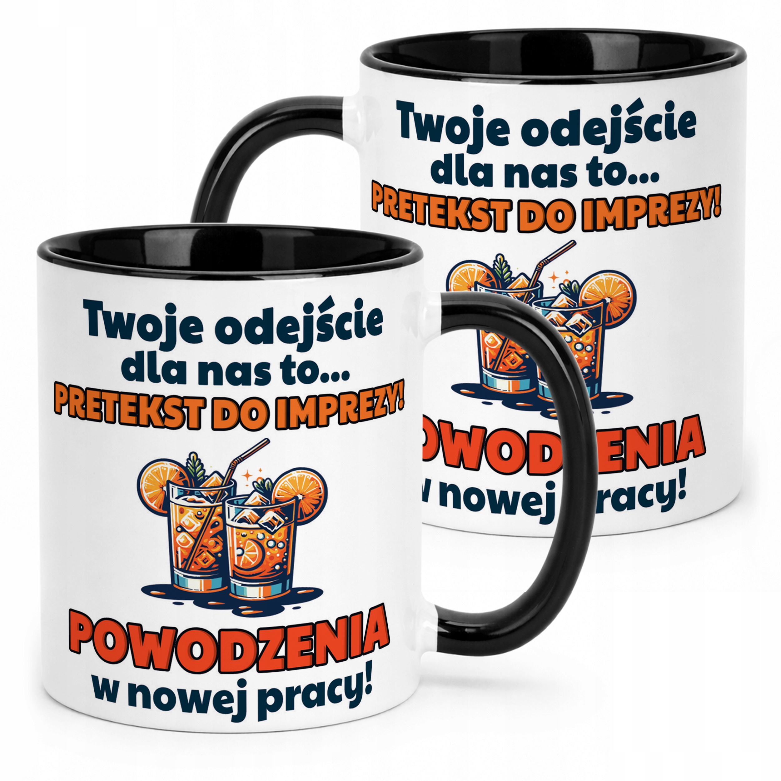 Kubek Czarny Pożeganie Odejście z Pracy Dla Kolegi Koleżanki Prezent
