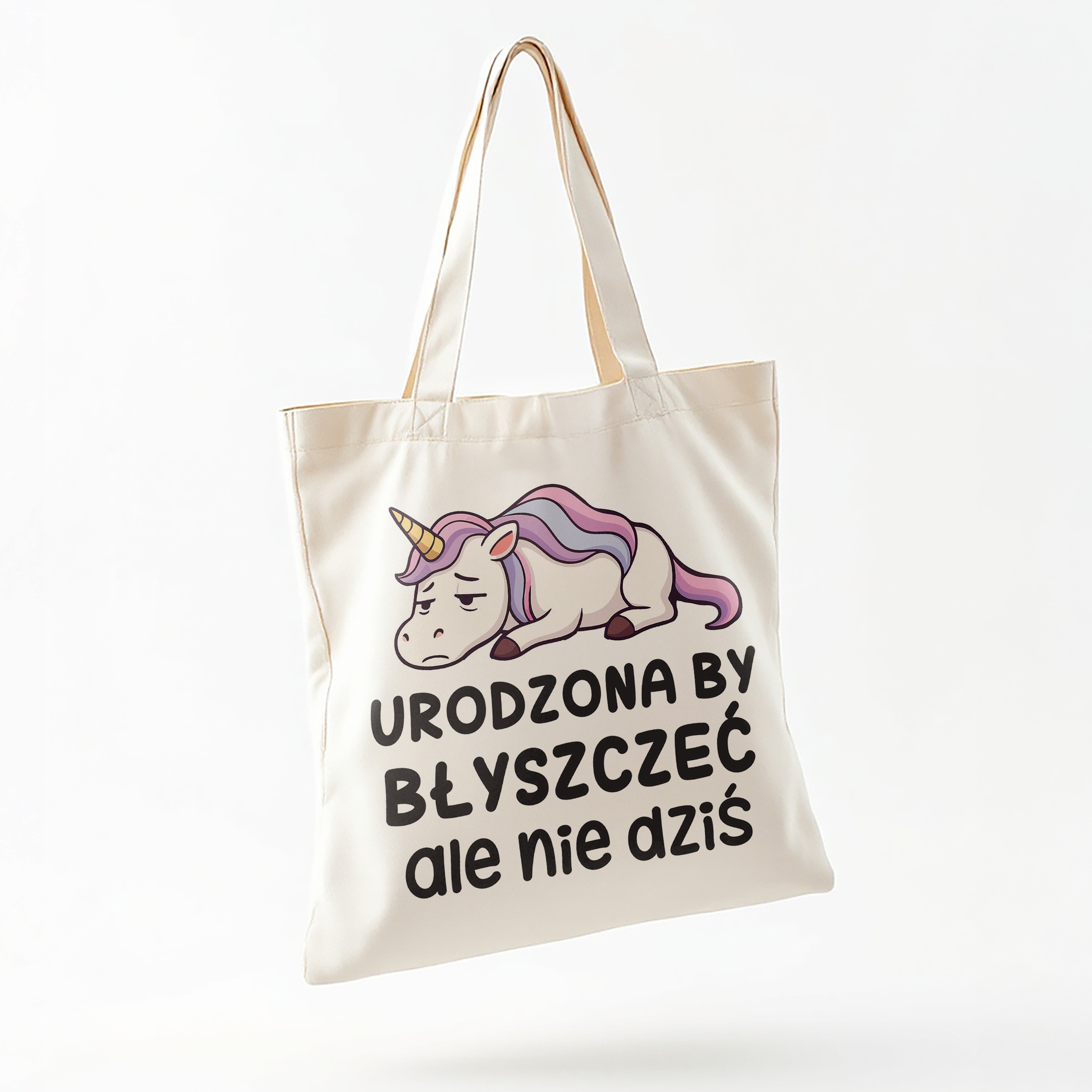 Torba bawełniana na zakupy Urodzona By Błyszczeć Zabawny Prezent