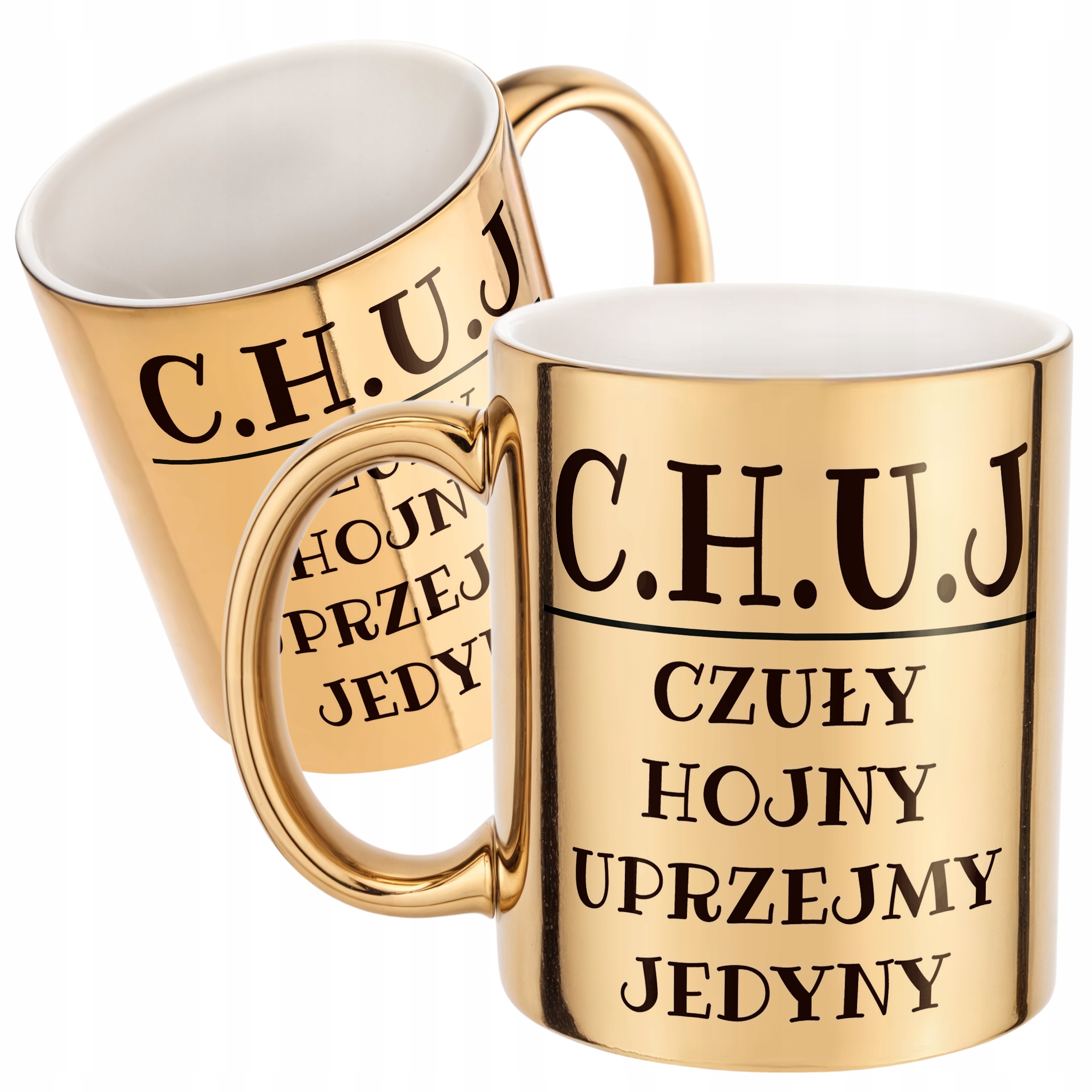 Złoty Kubek C.H.U.J Dla Mężczyzny Śmieszny Zabawny Prezent