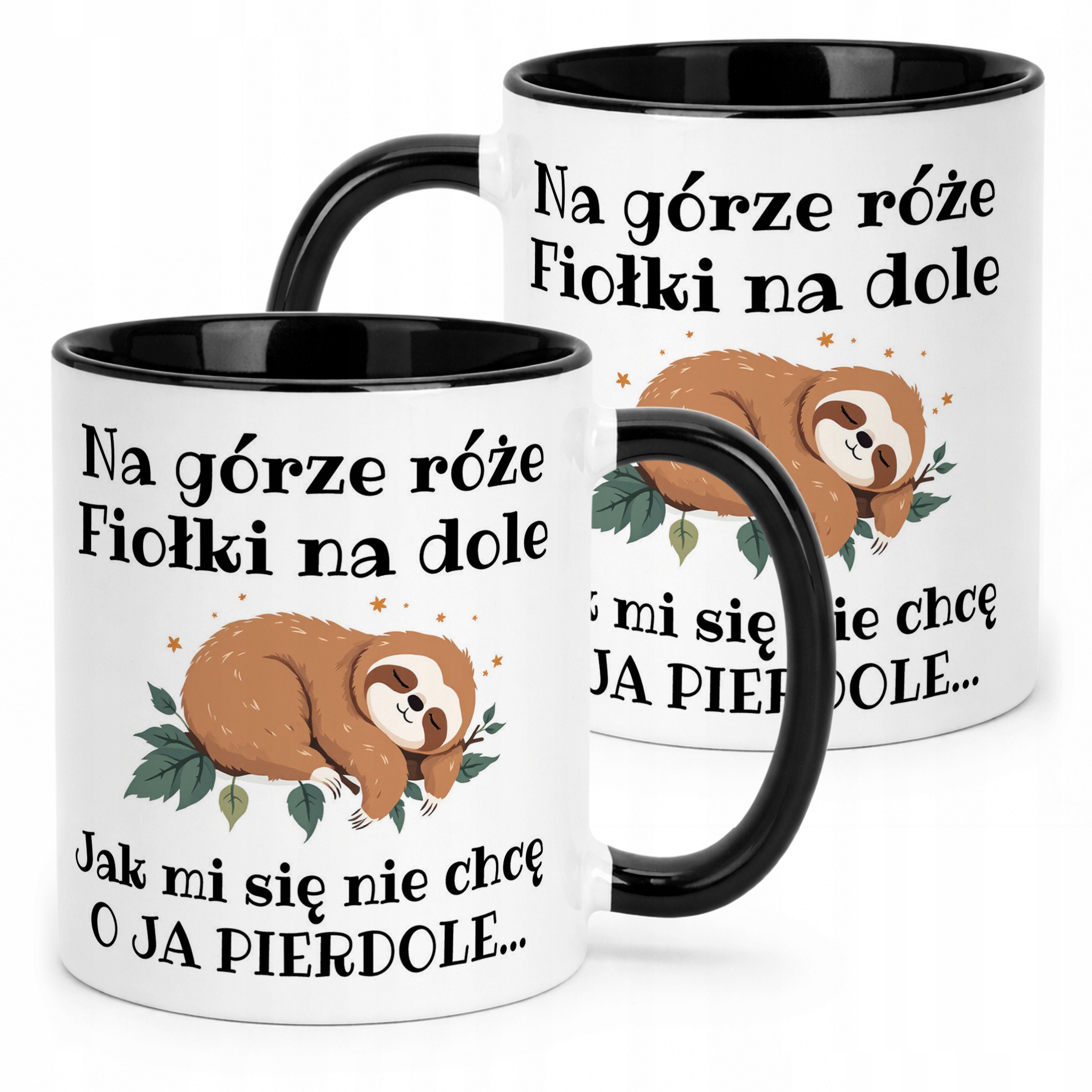 Kubek Czarny Jak Mi Się Nie Chcę Śmieszny Zabawny Prezent