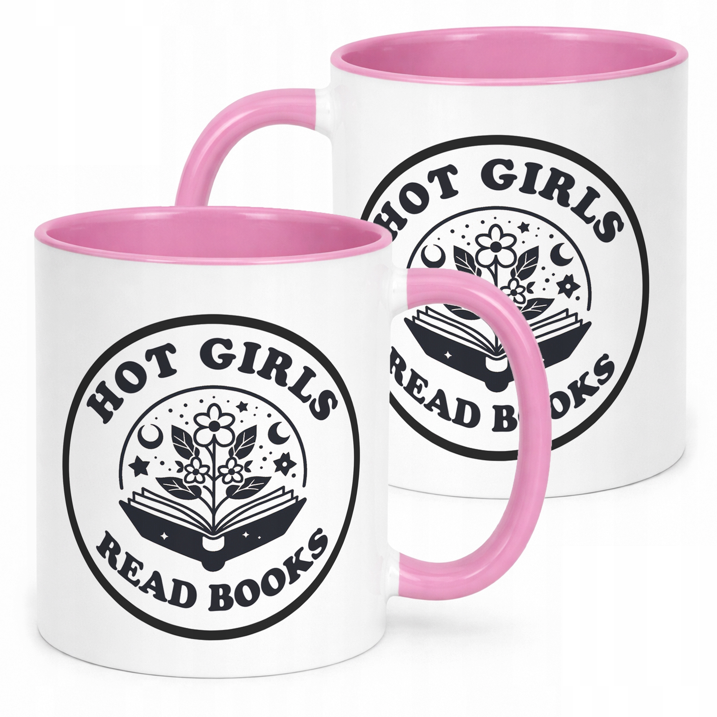 Kubek Różowy Hot Girl Read Books Dla Fanki Książek Prezent