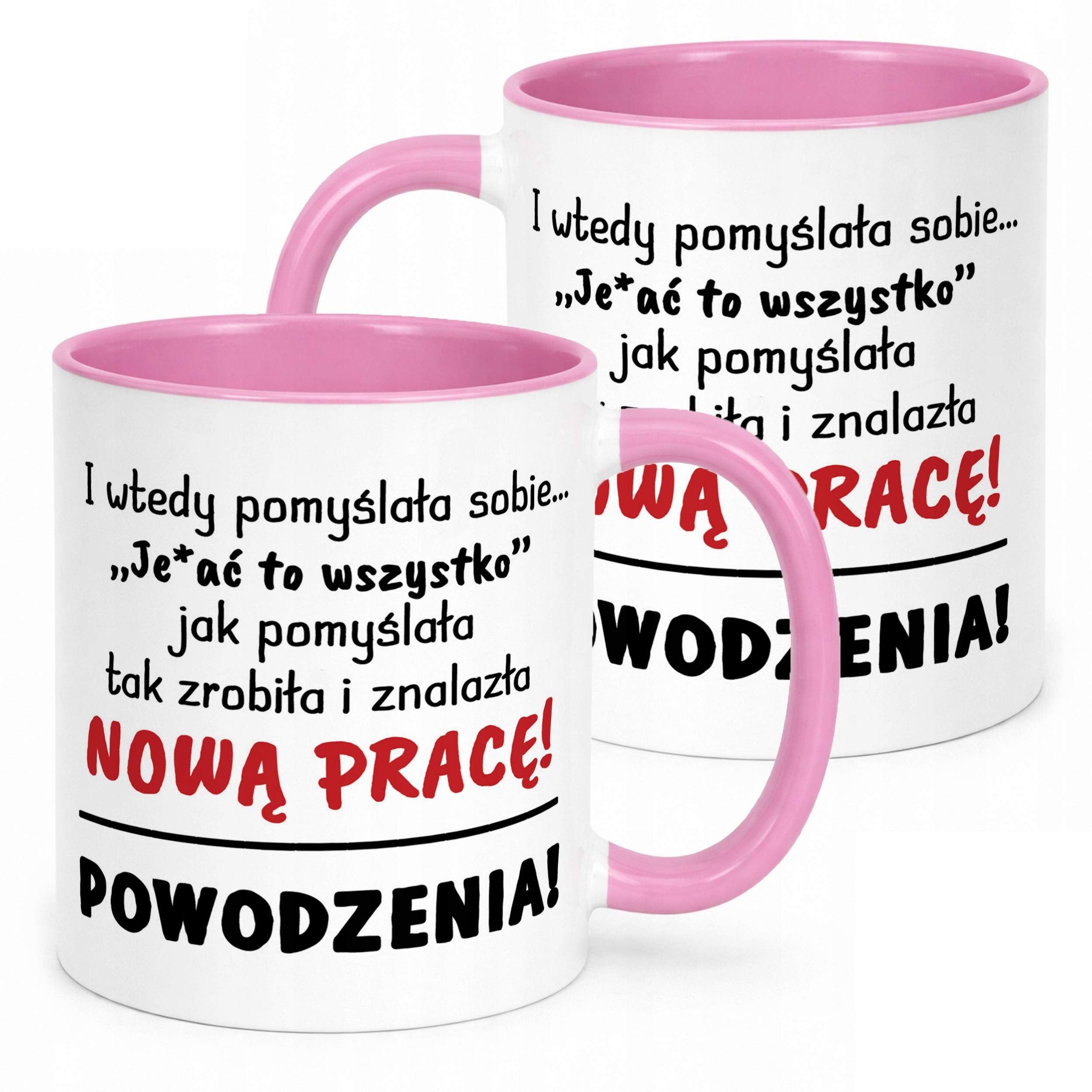 Kubek Różowy Na Pożegnanie Odejście z Pracy Zabawny Prezent