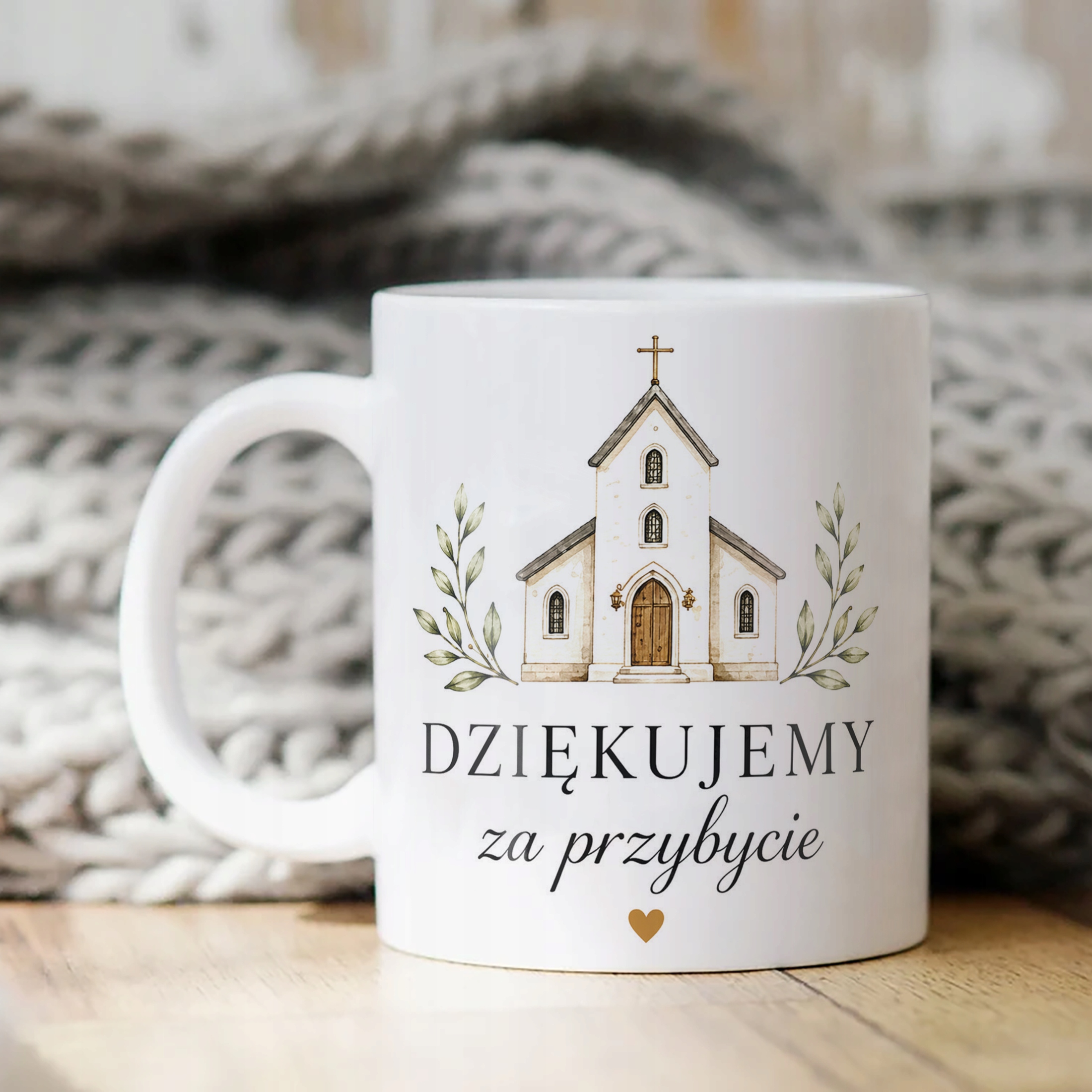 Kubek ceramiczny Komunia Święta podziękowanie dla gości pamiątka