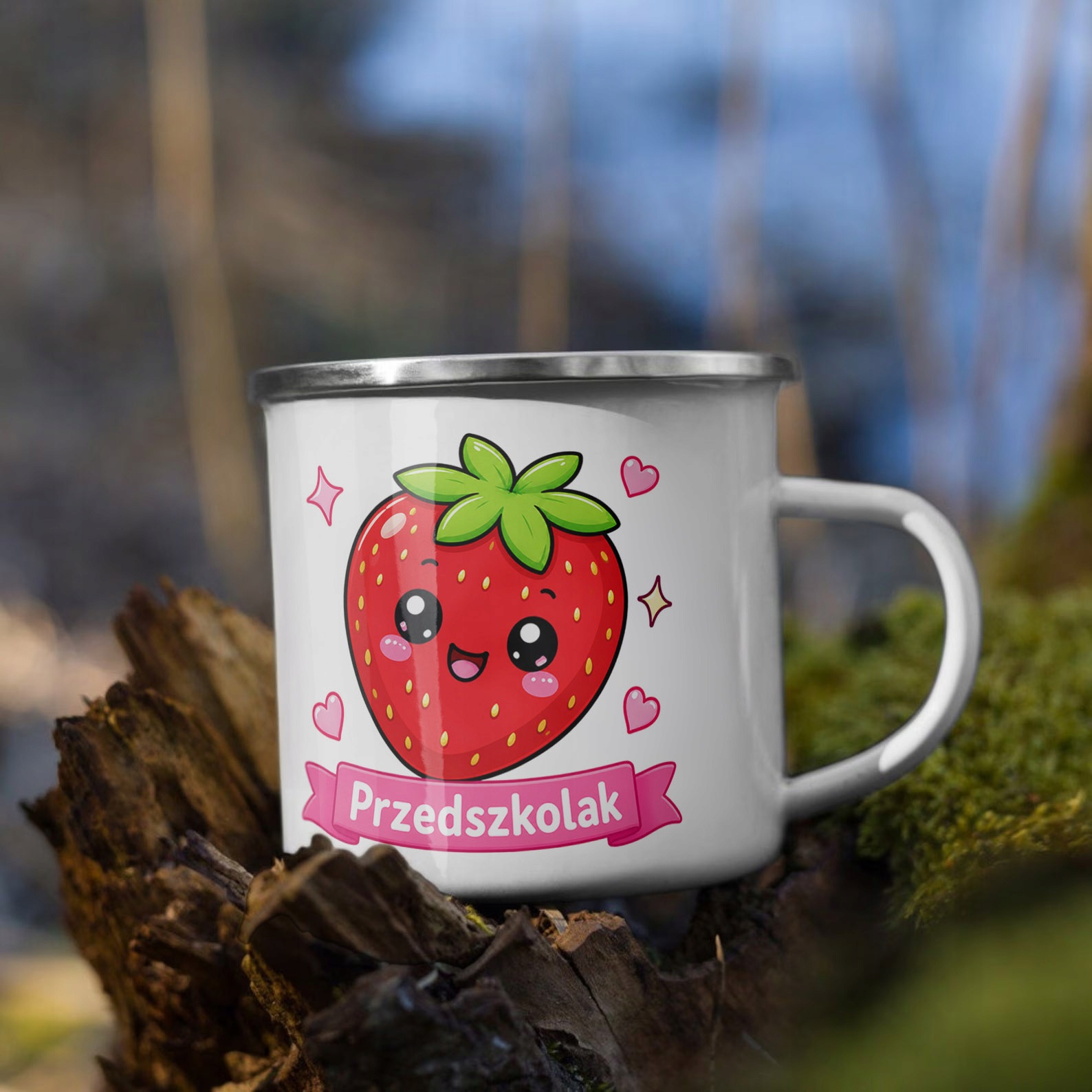 Zestaw Plecak Worek Kubek Emaliowany Z Nadrukiem Przedszkolak Szkoła