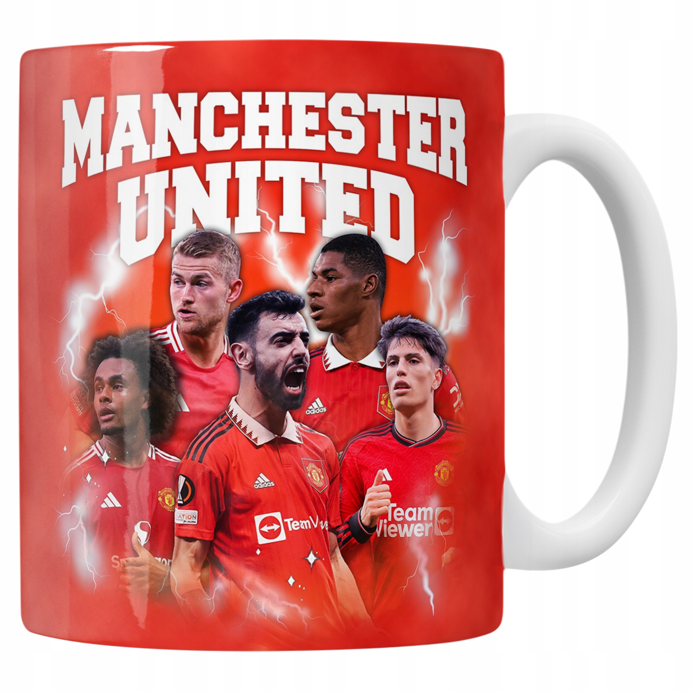 Kubek ceramiczny Manchester United Fernandes Rashford Garnacho
