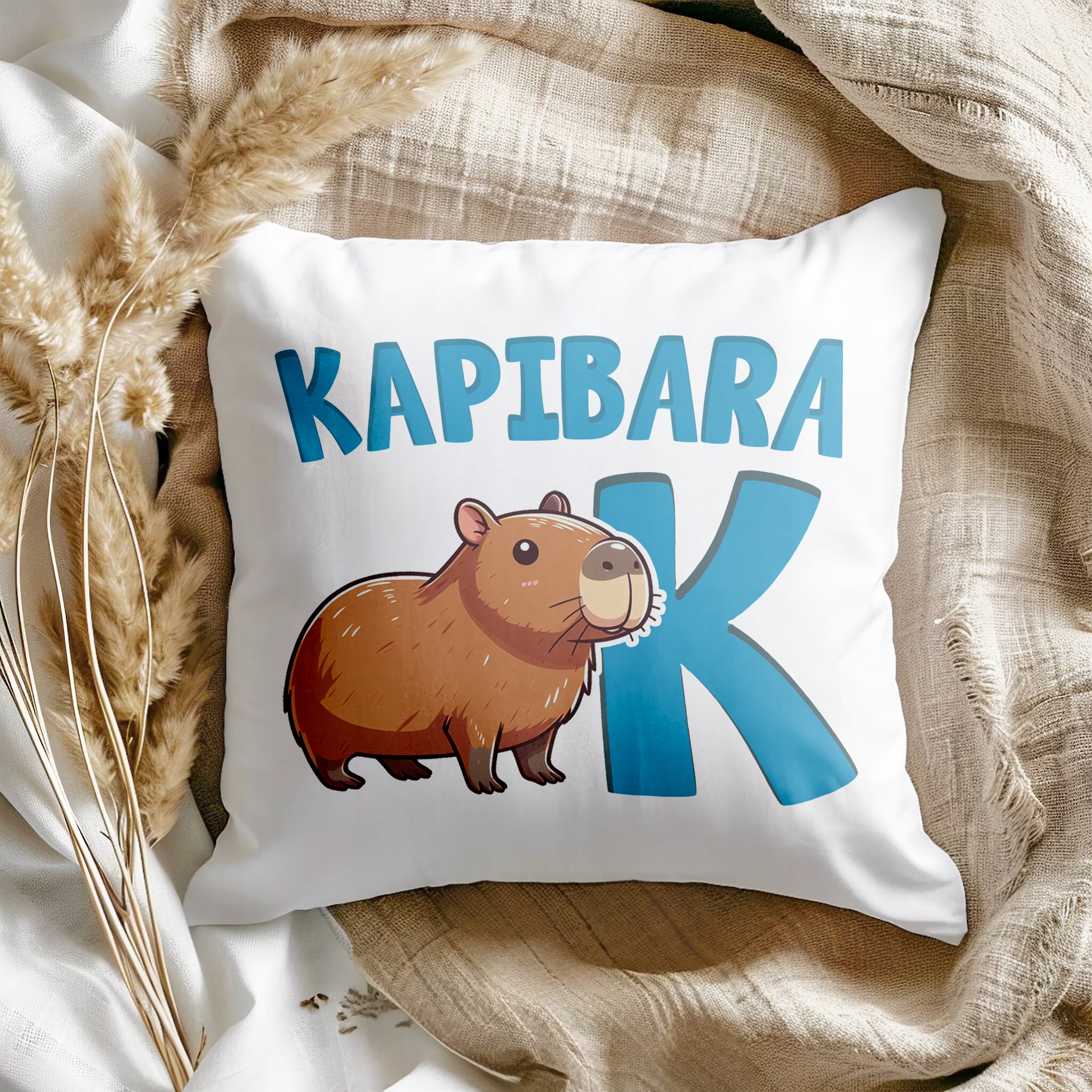 Poduszka 38x38cm Kapibara Capybara Zwierzak Dla Dzieci Prezent