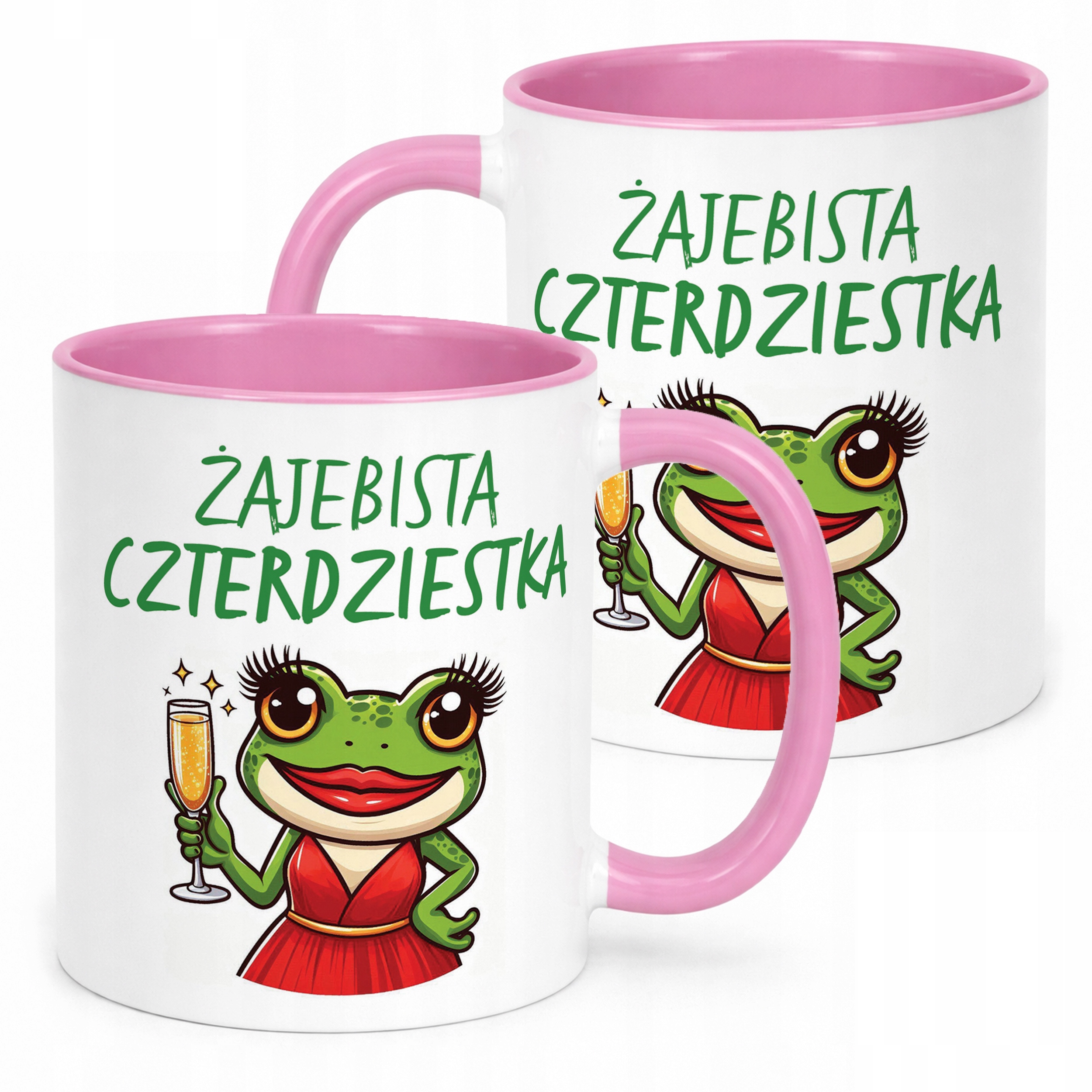 Kubek Różowy Żajebista 40 Dla Kobiety Na Urodziny Prezent