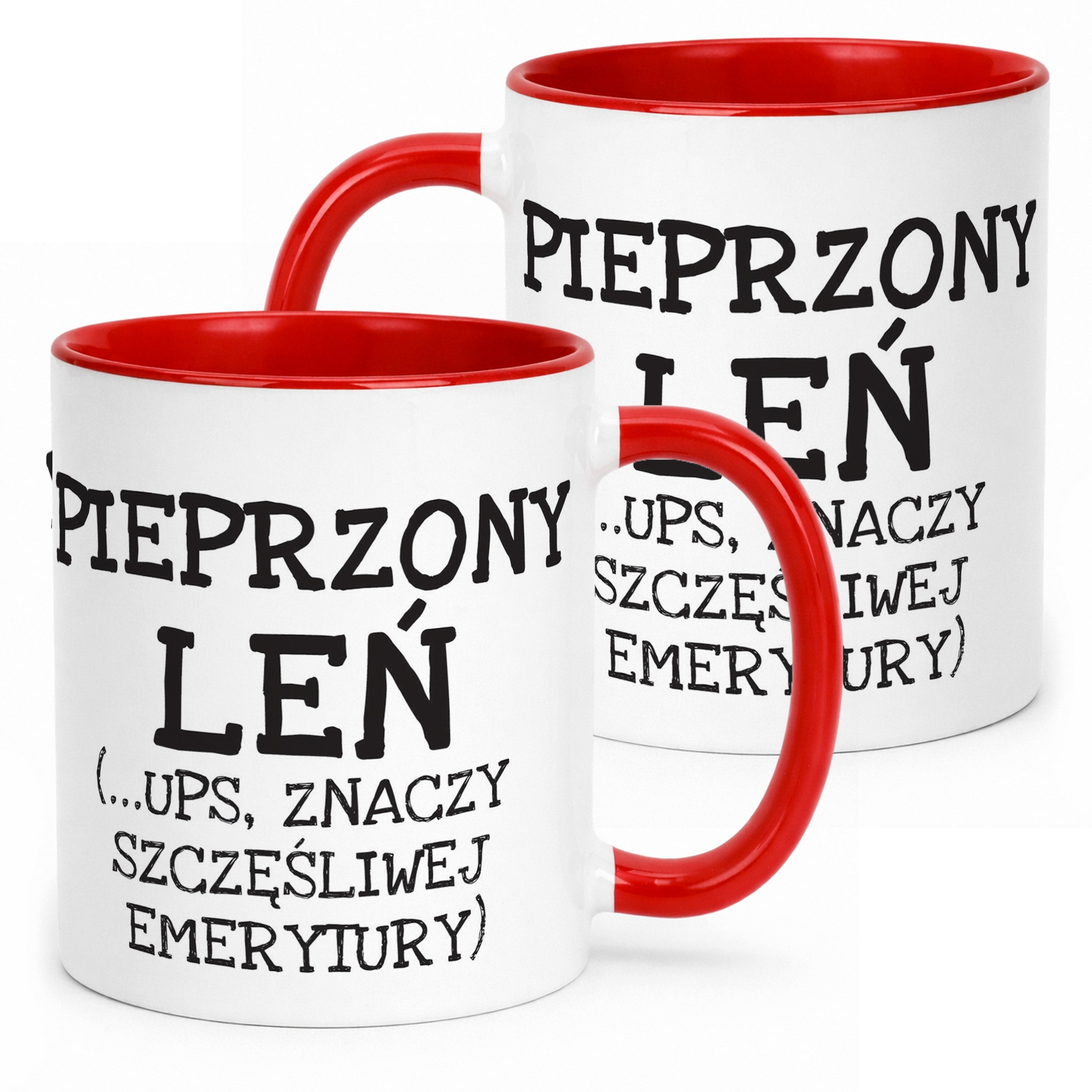 Kubek ceramiczny Pieprzony Leń Emerytura Dla Emeryta Zabawny Prezent