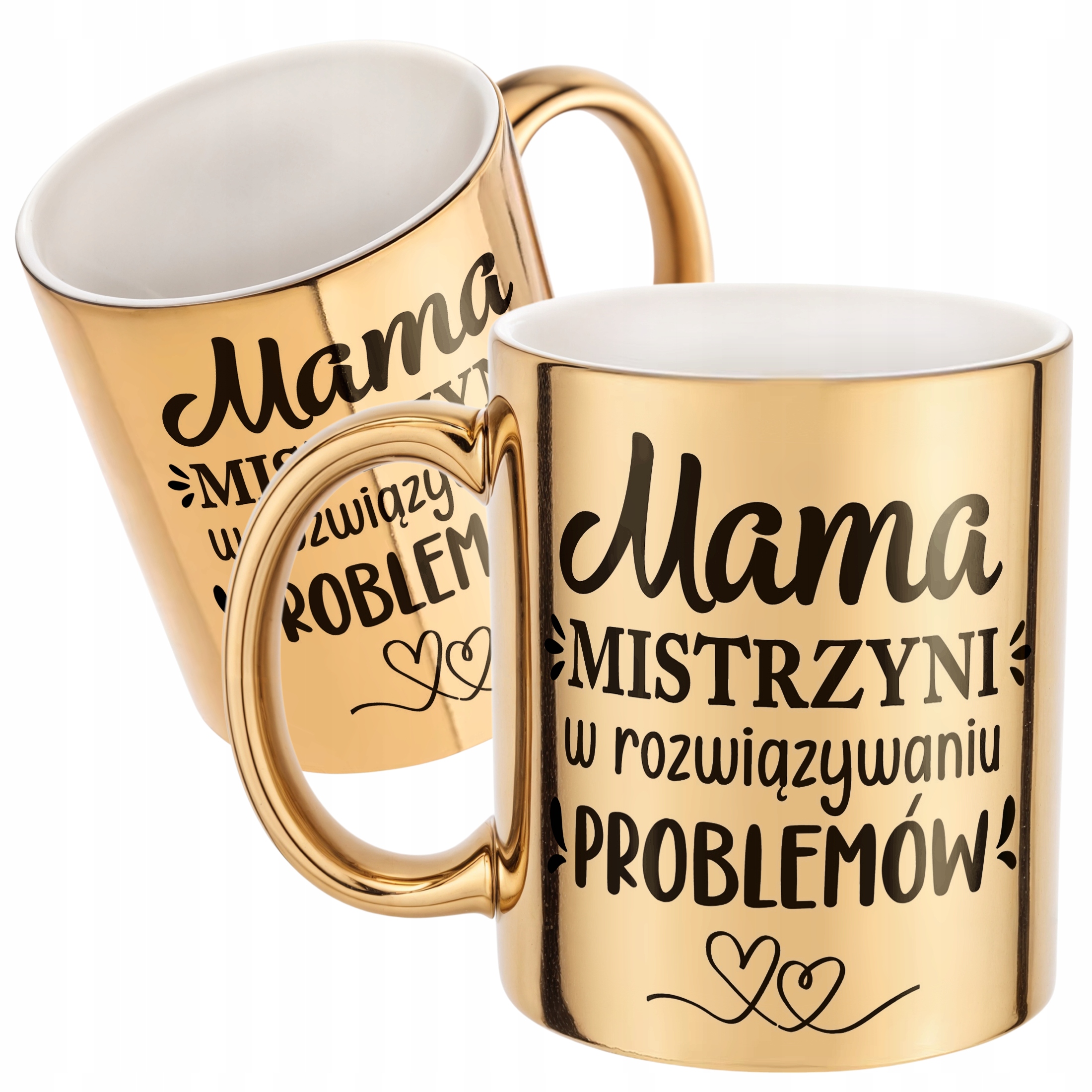 Złoty Kubek ceramiczny Dzień Matki Dla Mamy Upominek Mistrzyni Mama