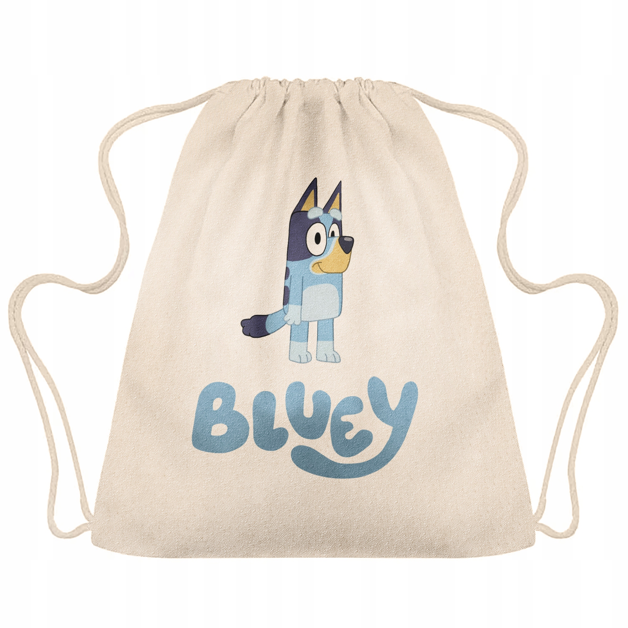 Zestaw plecak bawełniany + kubek z Imieniem Dla Fanów Serialu Bluey