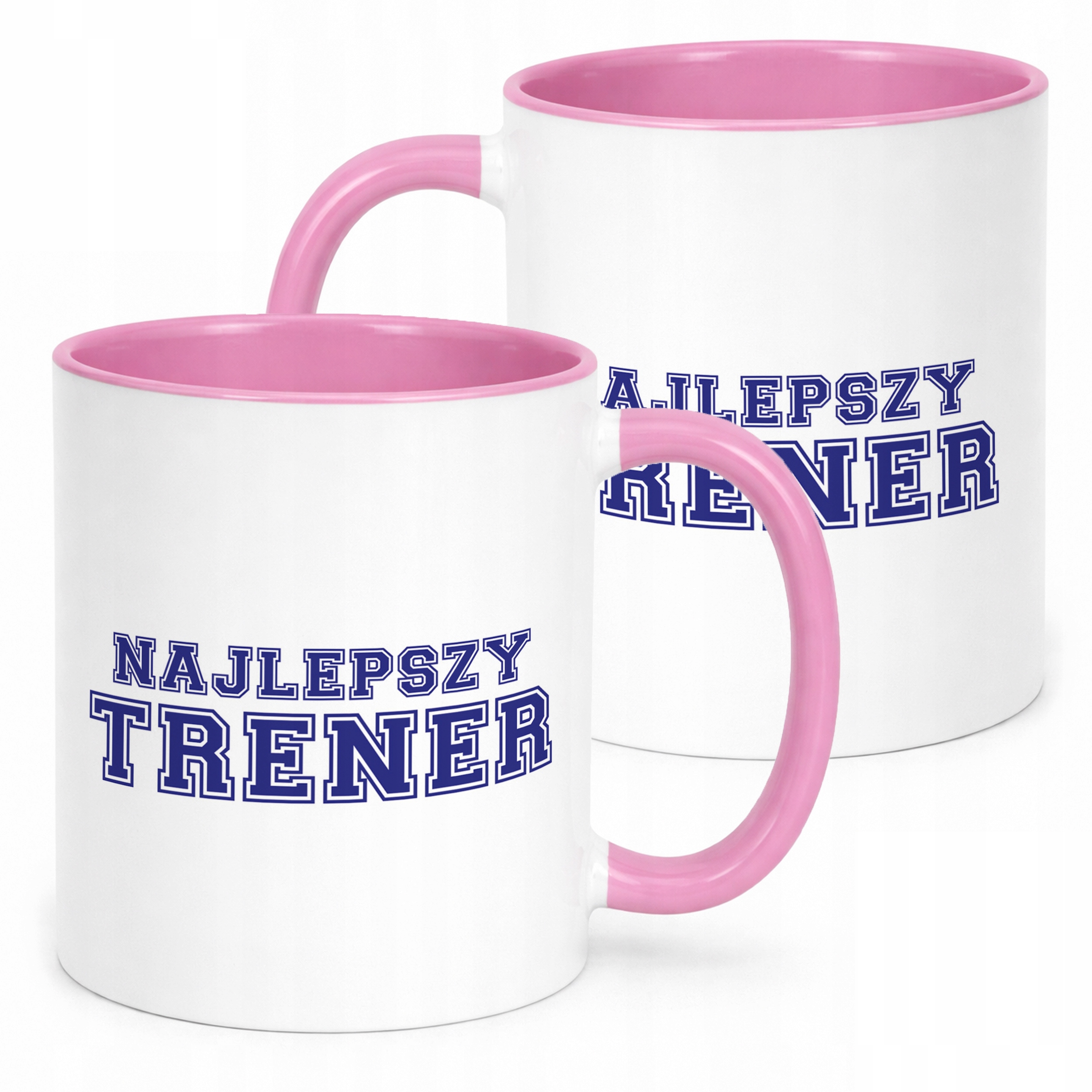 Kubek Różowy Najlepszy Trener Sport Prezent Upominek