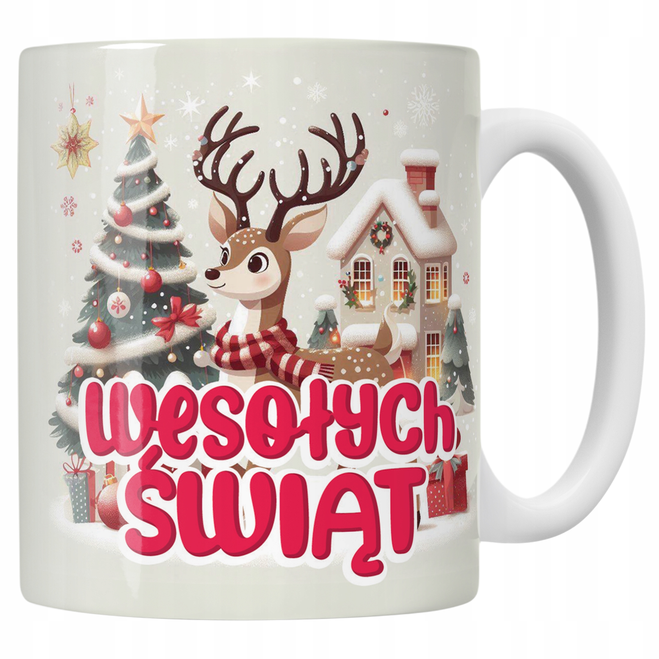 Kubek Ceramiczny Świąteczny Wesołych Świąt Boże Narodzenie Prezent