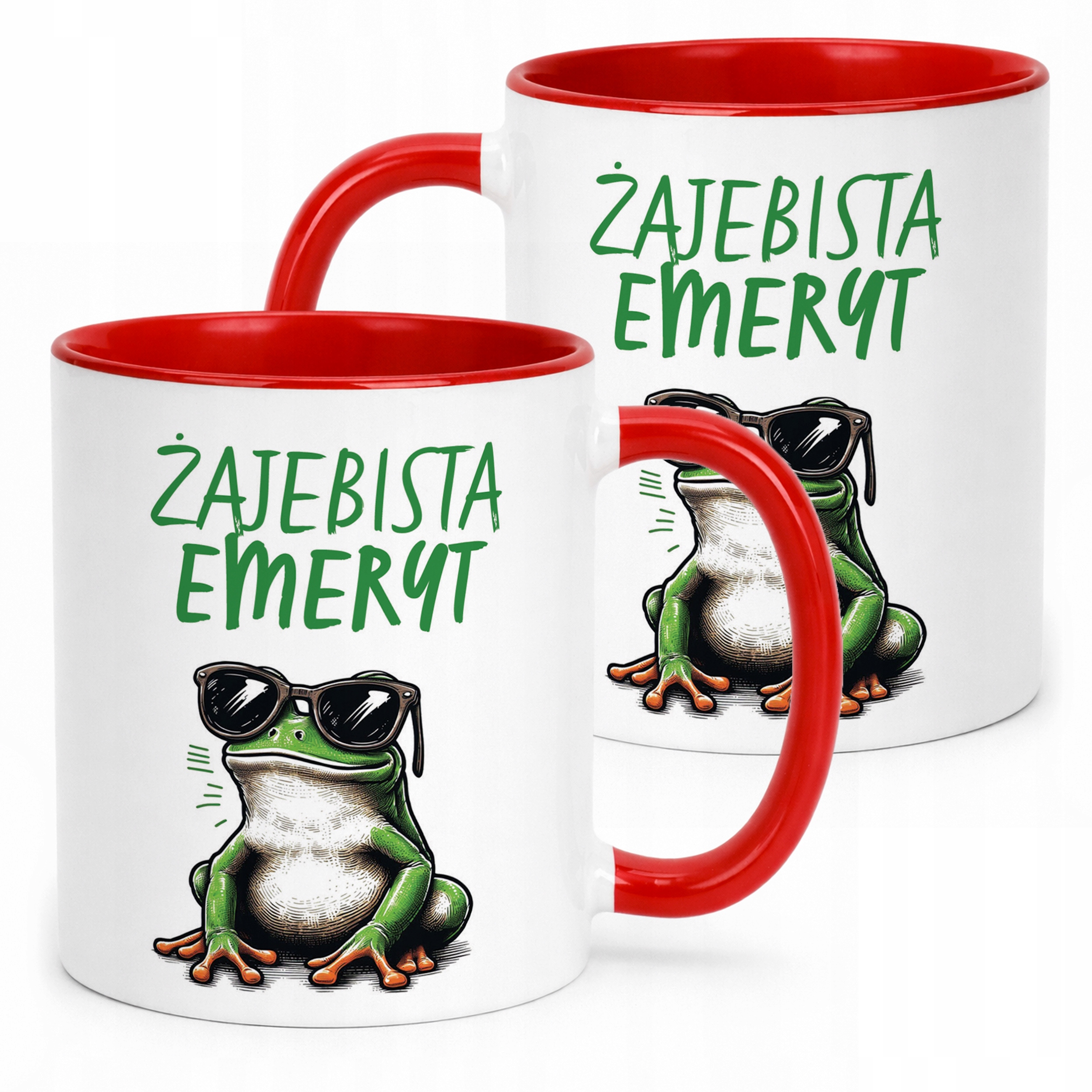 Kubek Czerwony Z okazji Emerytury Dla Emeryta Prezent Upominek