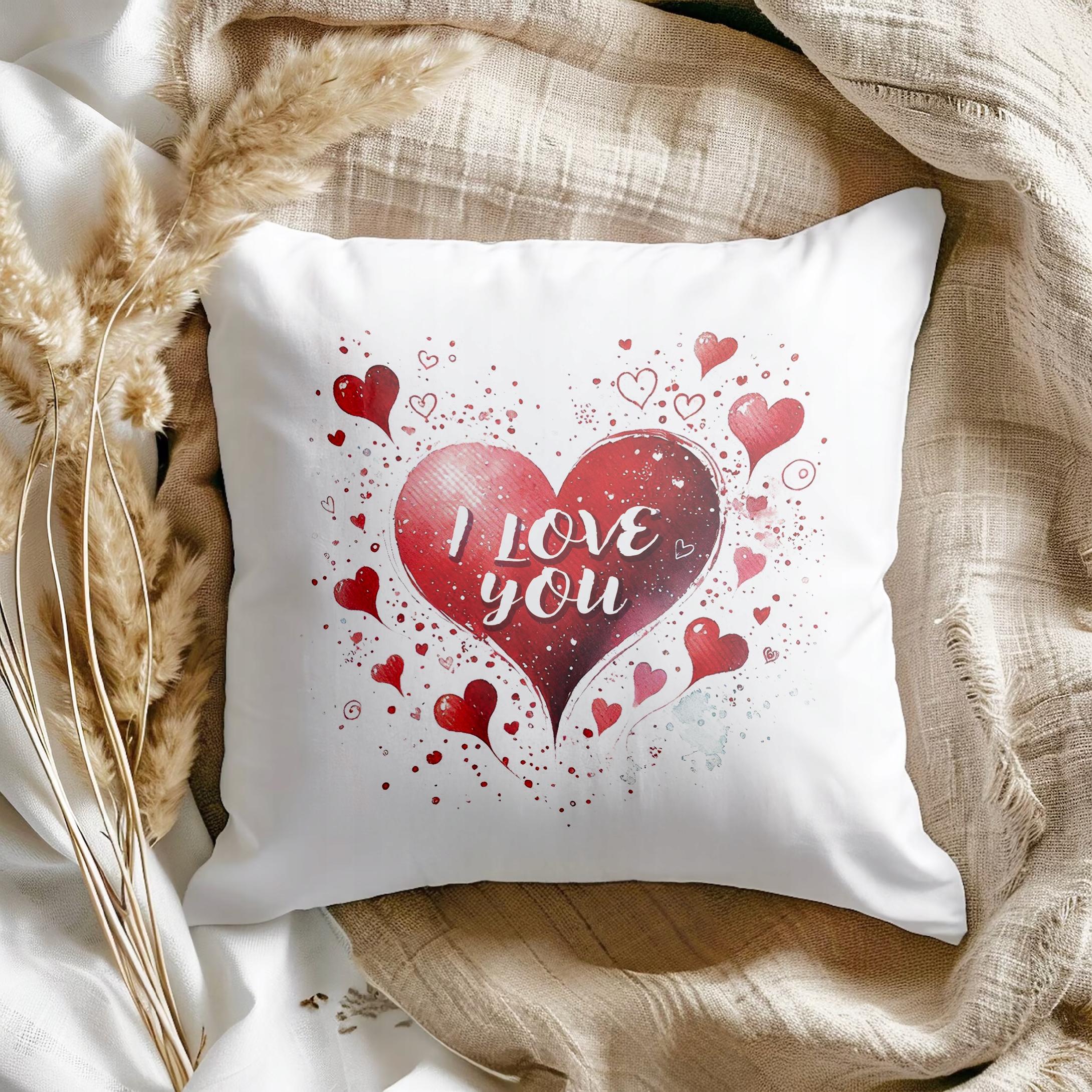 Poduszka 38x38cm na walentynki I Love You Serce Prezent Upominek