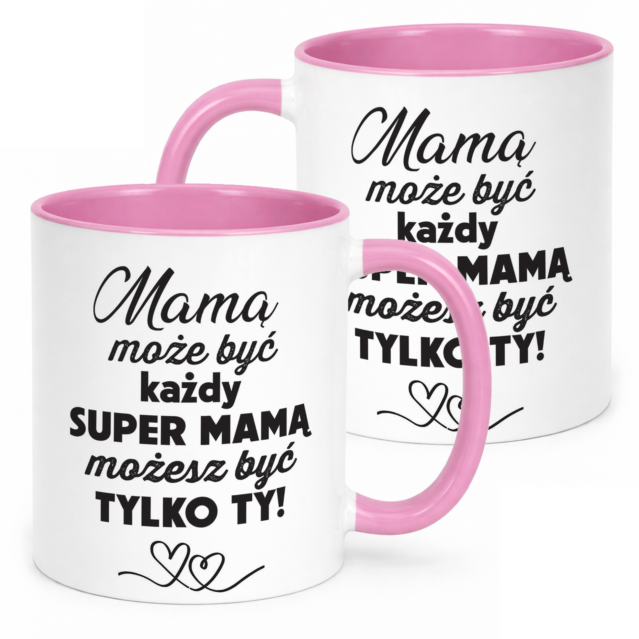 Kubek Różowy Dzień Matki Dla Mamy Prezent Upominek Super Mama