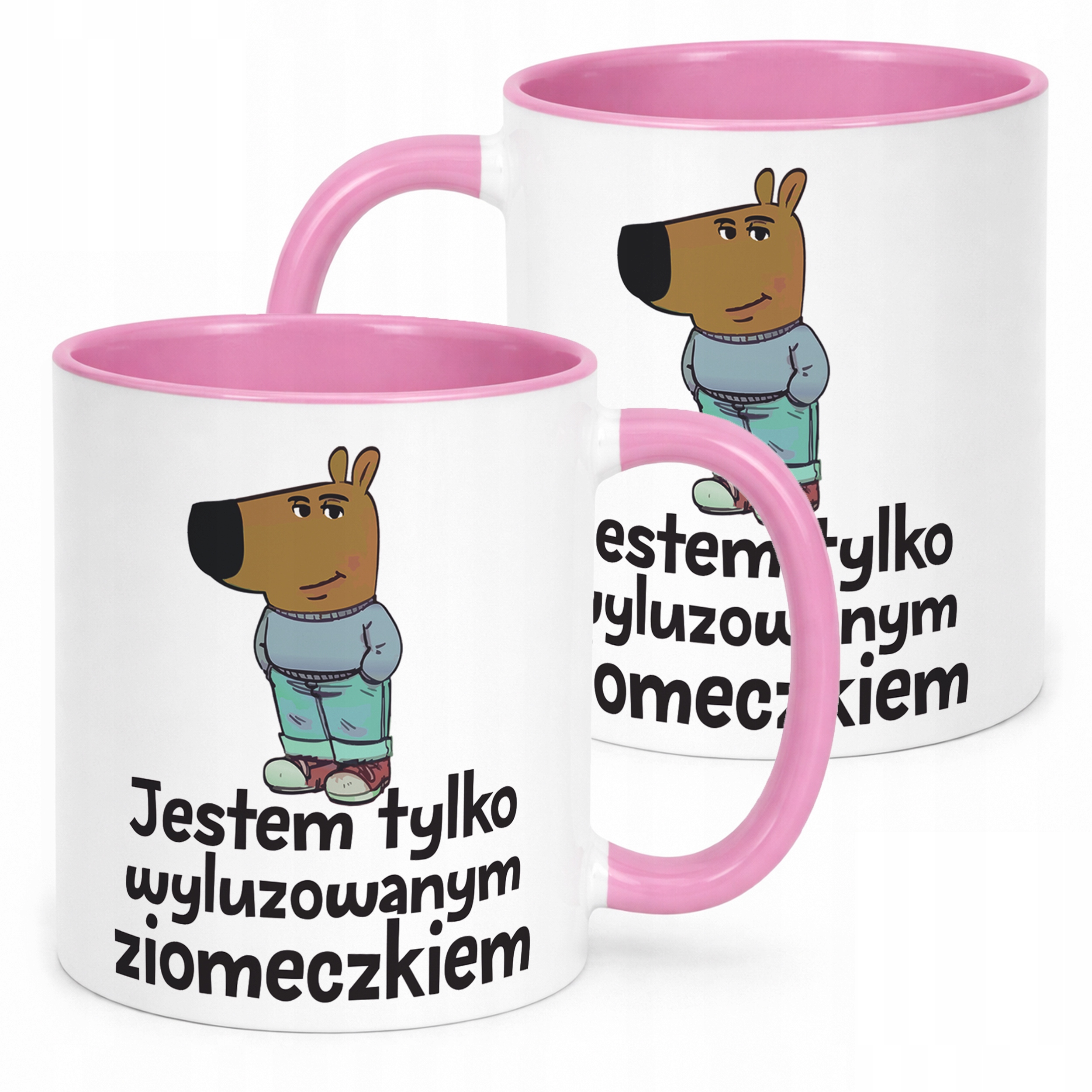 Kubek Różowy Wyluzowany Ziomek Zabawny Prezent Upominek