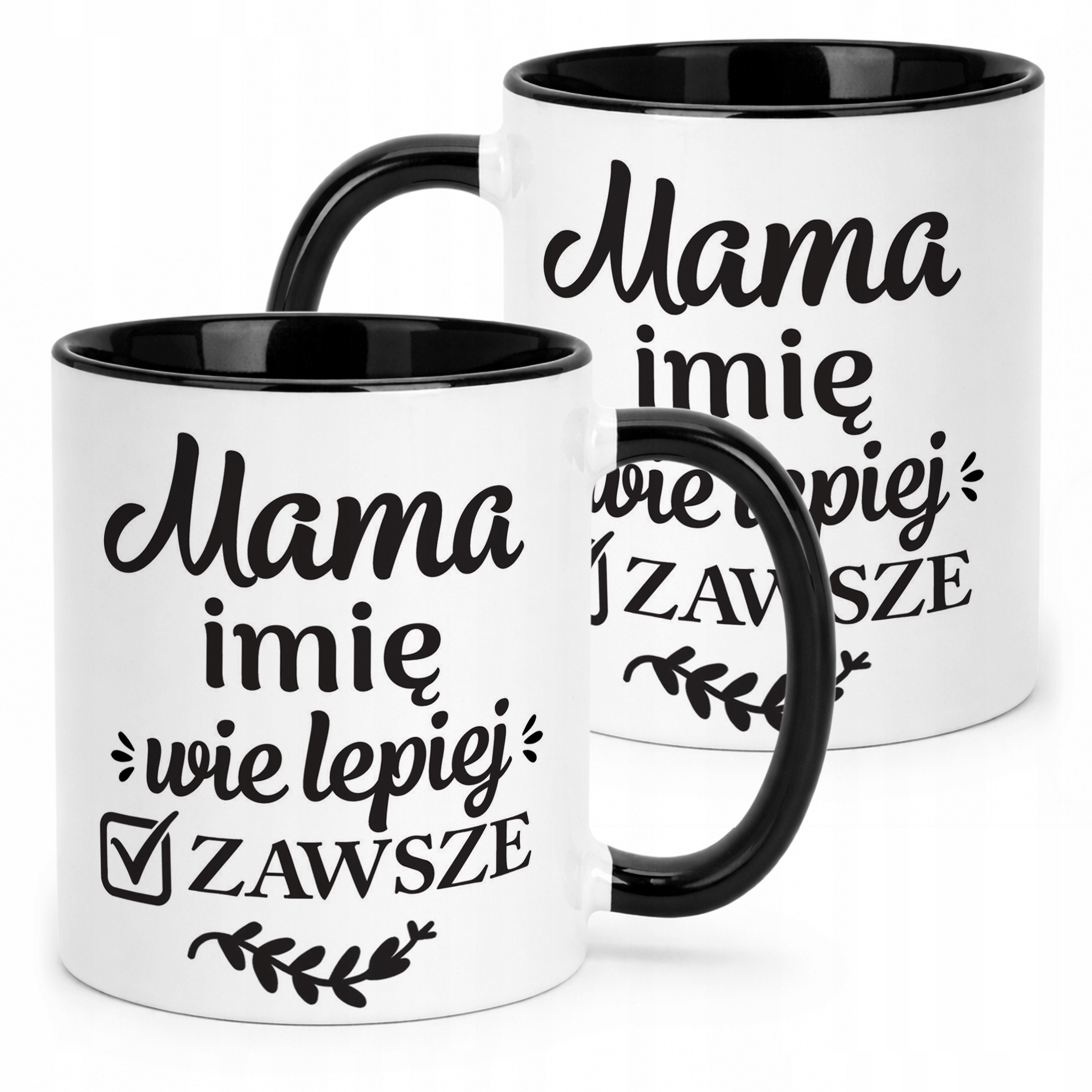 Kubek Czarny Personalizowany Dzień Matki Dla Mamy Prezent Upominek