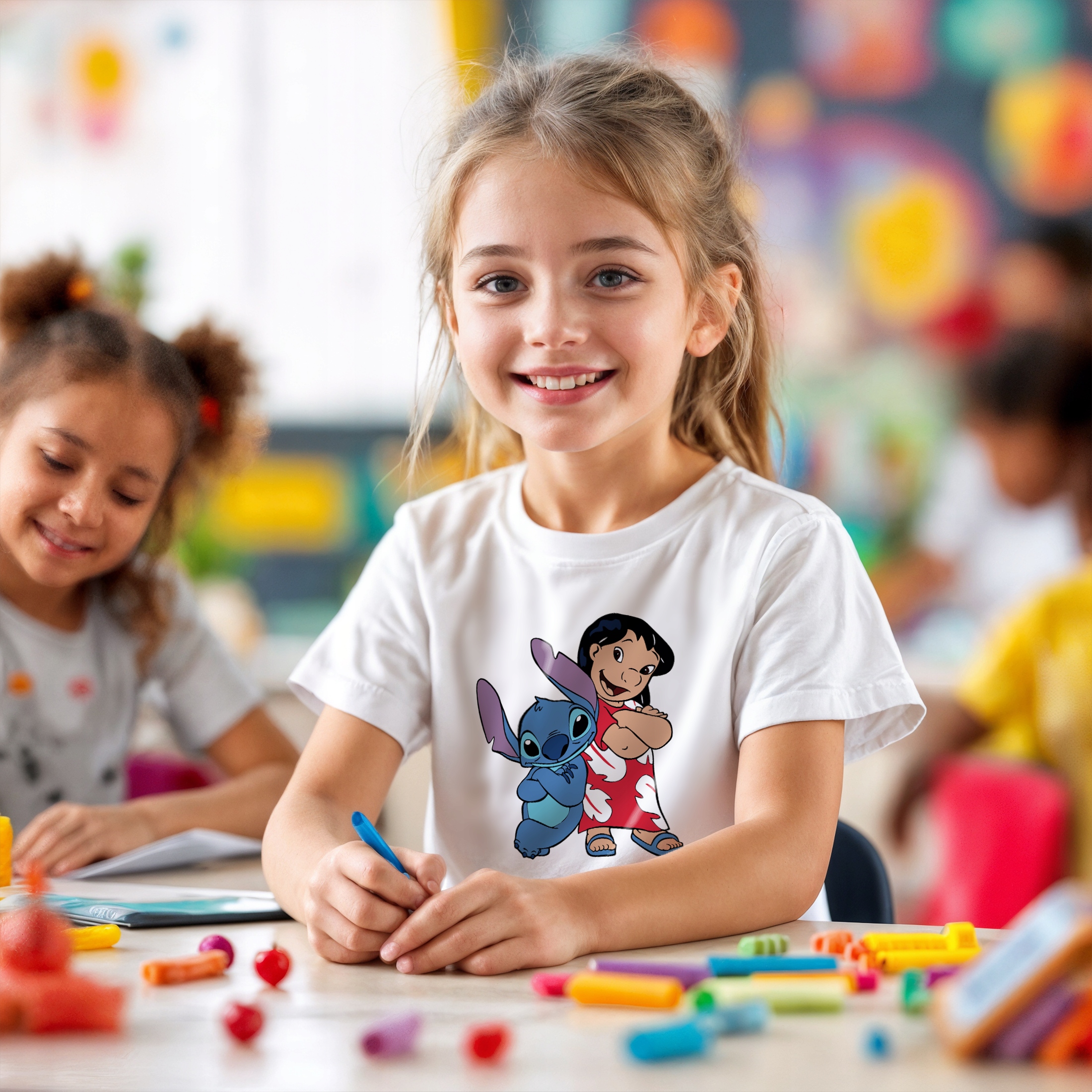 Koszulka biała dziecięca Stitch Lilo i Stich Dla Fanów