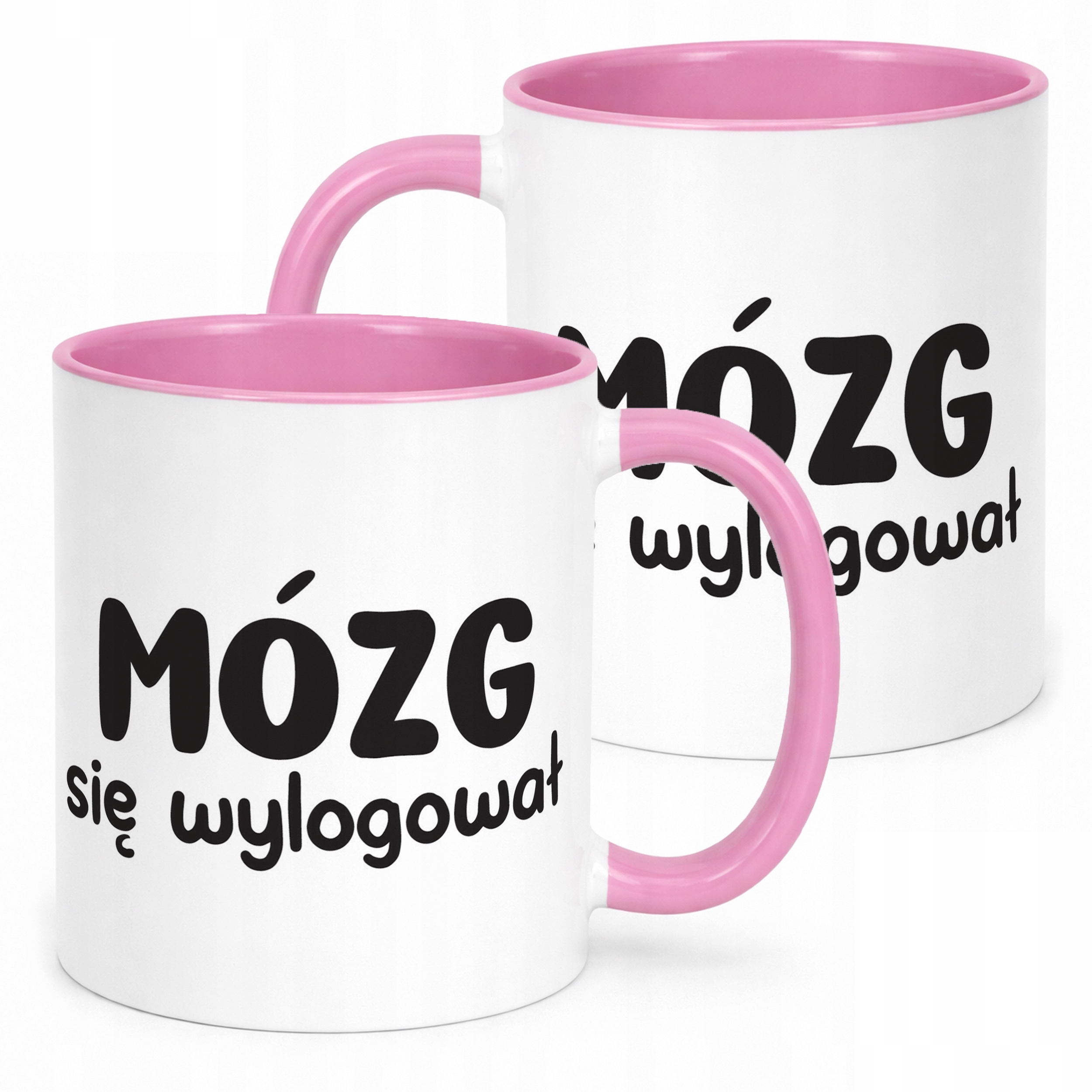 Kubek Różowy Mózg Się Wylogował Śmieszny Zabawny Prezent