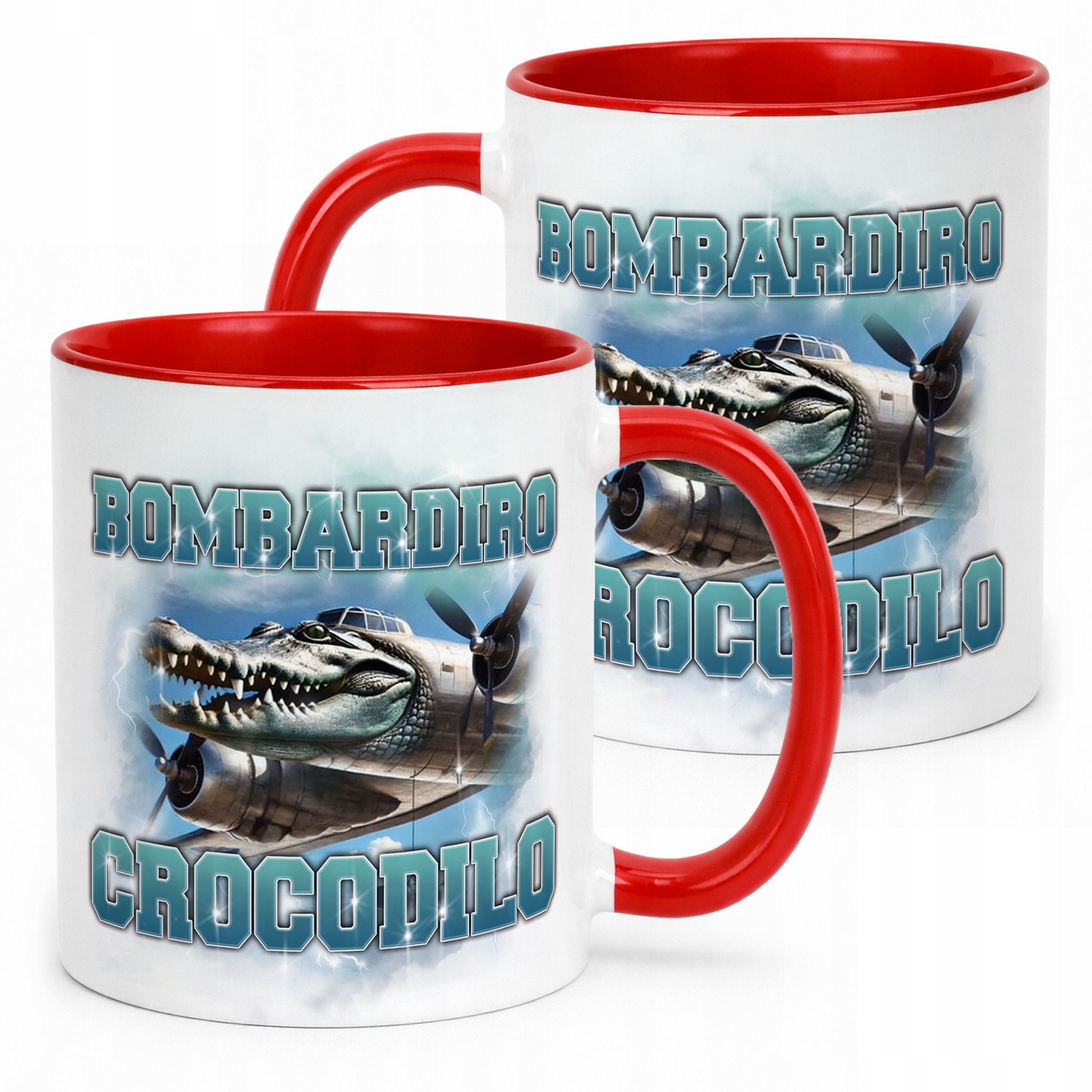 Kubek ceramiczny BRAINROT Bombardiro Crocodilo Memy Zabawny TikTok Viral