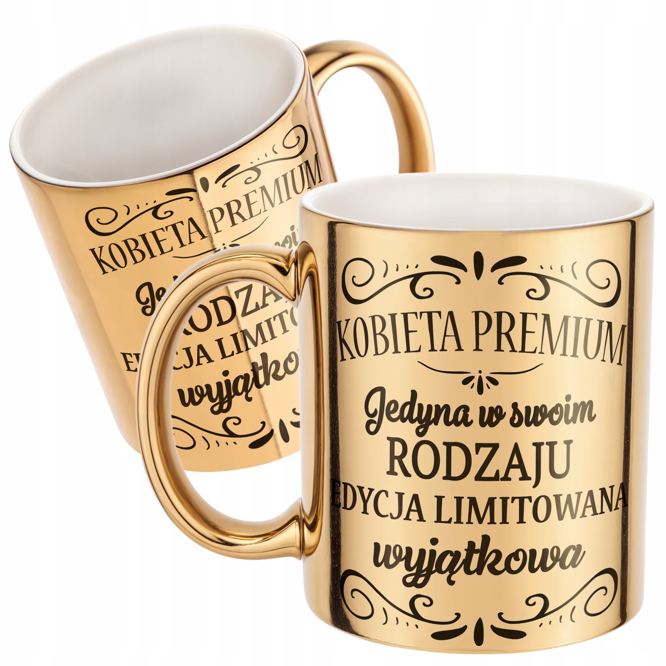 Złoty Kubek na prezent Dzień Kobiet Kobieta Premium Prezent Upominek