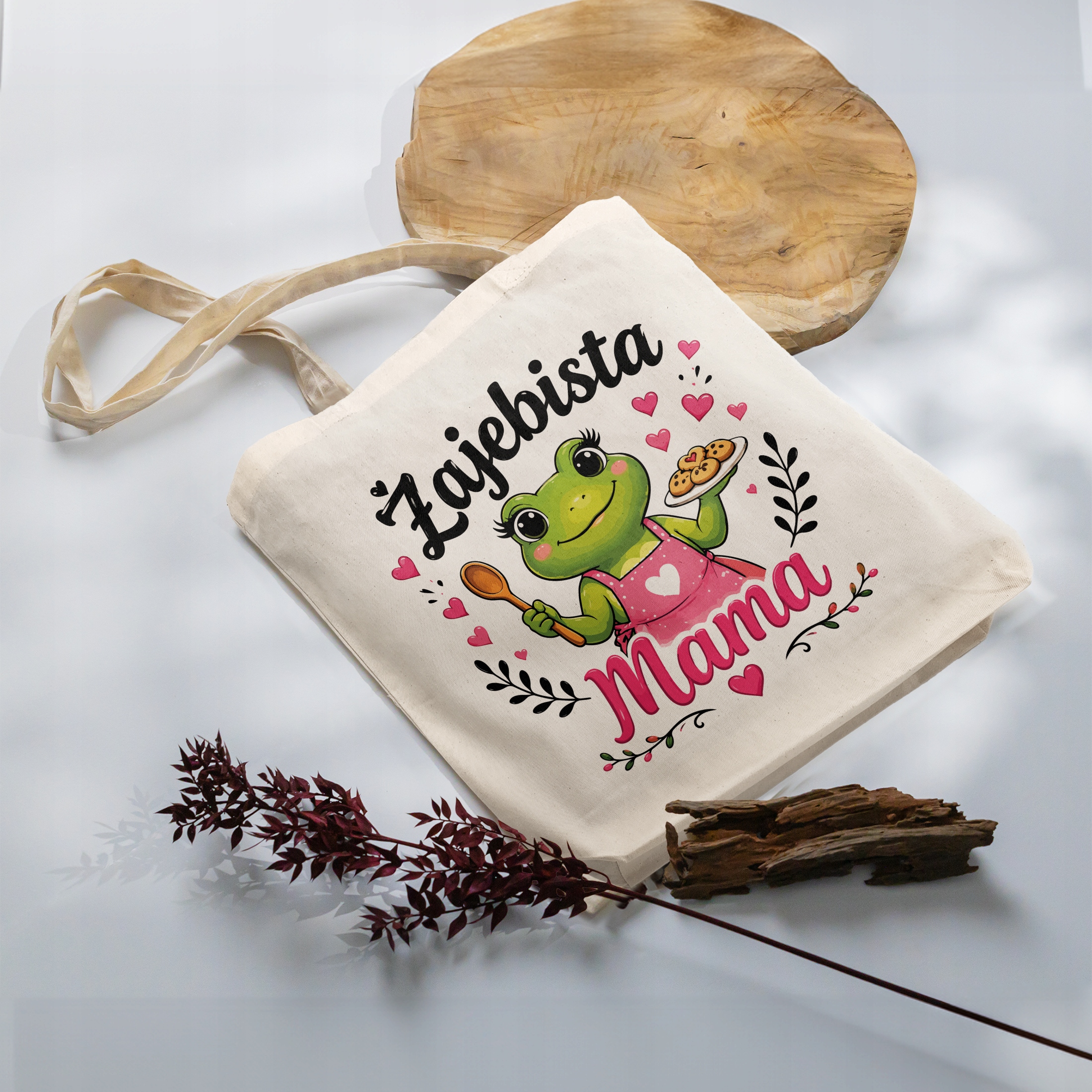 Prezent na Dzień Matki torba bawełniana premium dla mamy torba na zakupy