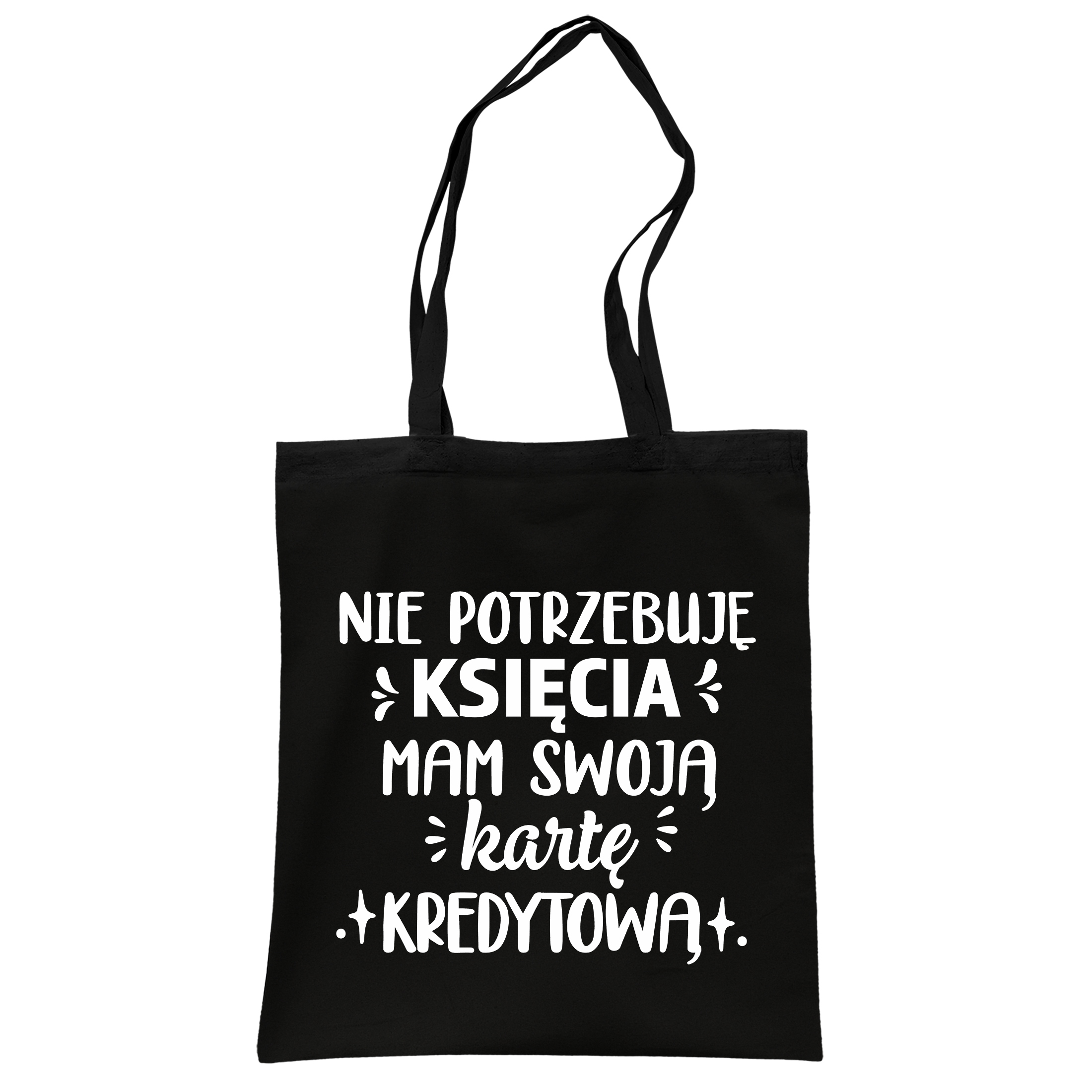 Torba bawełniana czarna na zakupy Dzień Kobiet Dla Kobiety Prezent