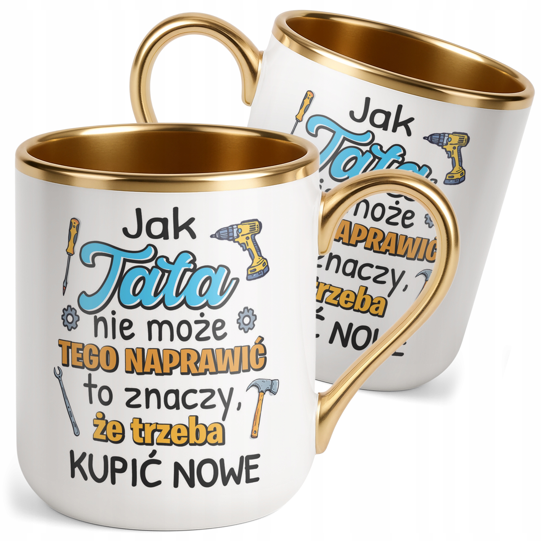 Kubek Premium Złoty Dzień Ojca Dla Taty Trzeba Kupić Nowe Prezent