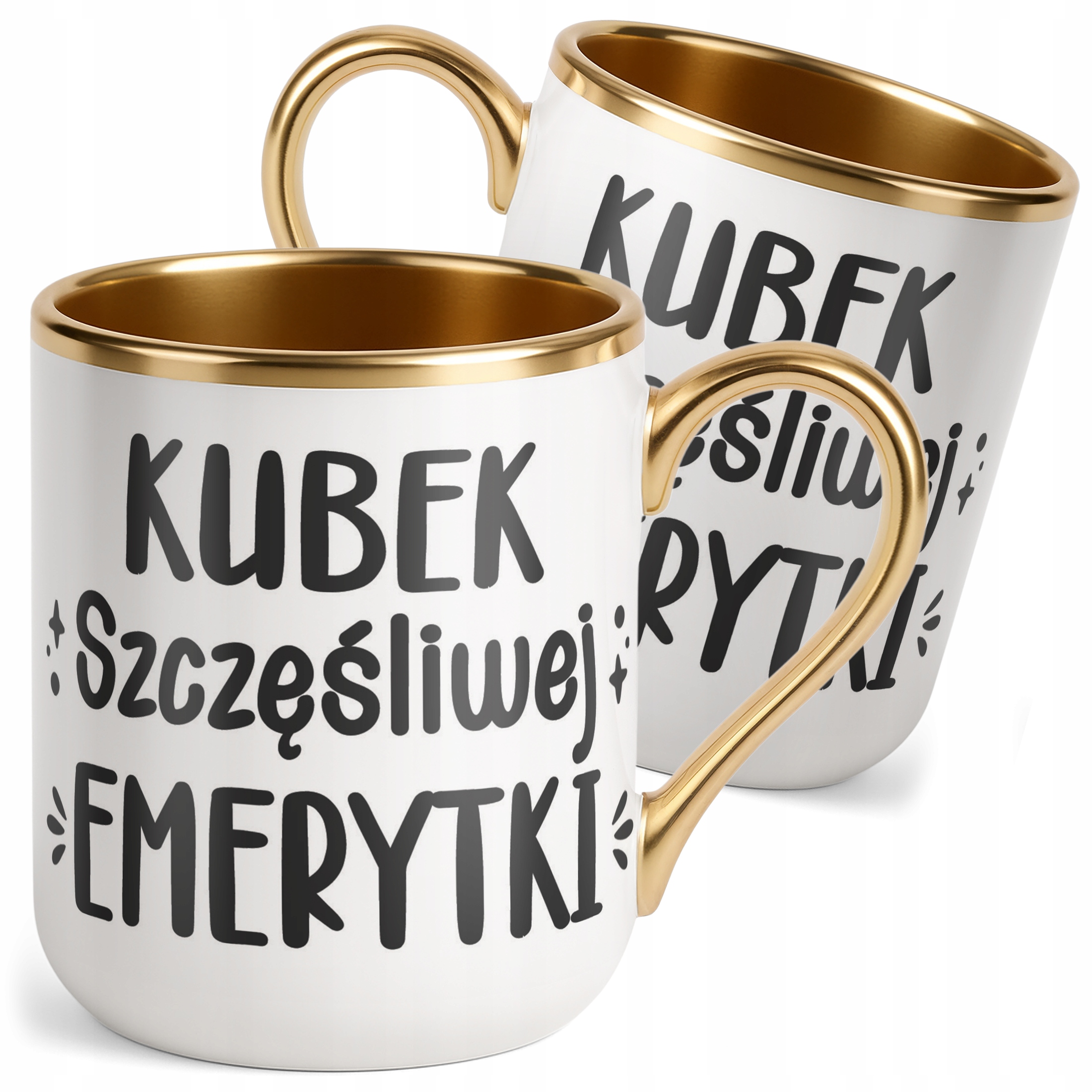 Kubek Premium Złoty Z okazji Emerytury Dla Emerytki Prezent