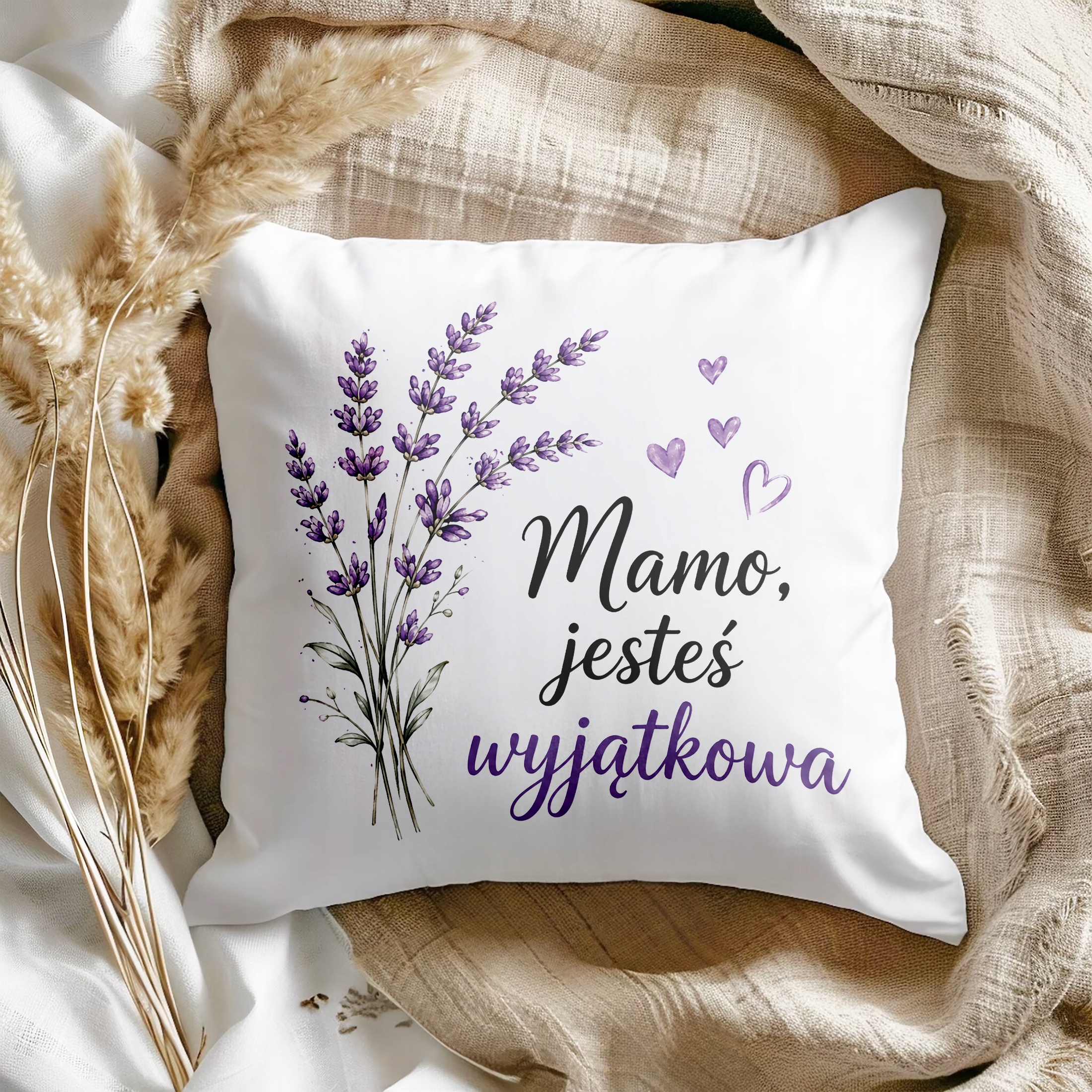 Poduszka dla mamy 38x38cm prezent na Dzień Matki idealny upominek dla mamy