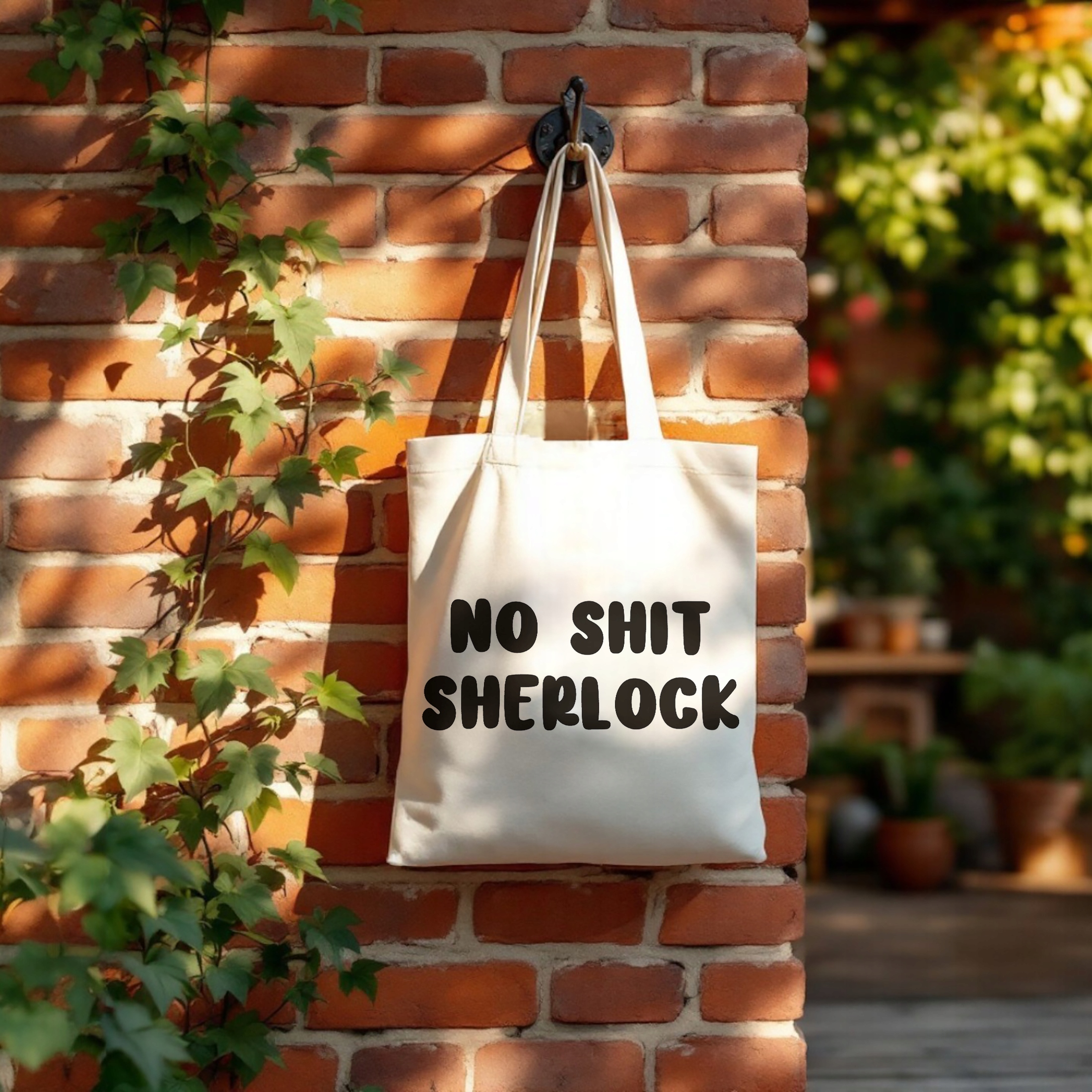 Torba bawełniana na zakupy No Shit Sherlock Zabawny Prezent