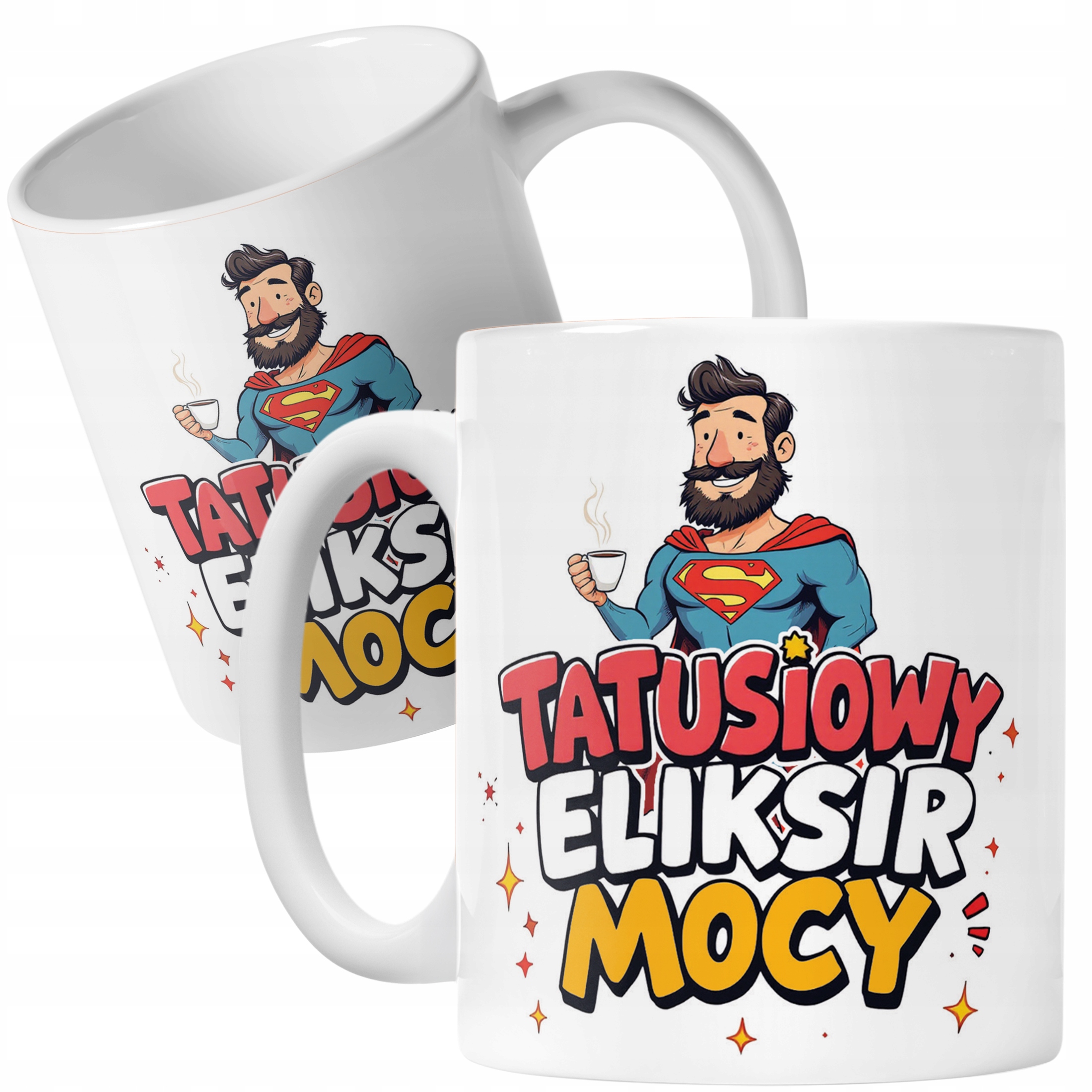 Kubek ceramiczny Dzień Ojca Dla Taty Tatusiowy Eliksir Mocy Prezent
