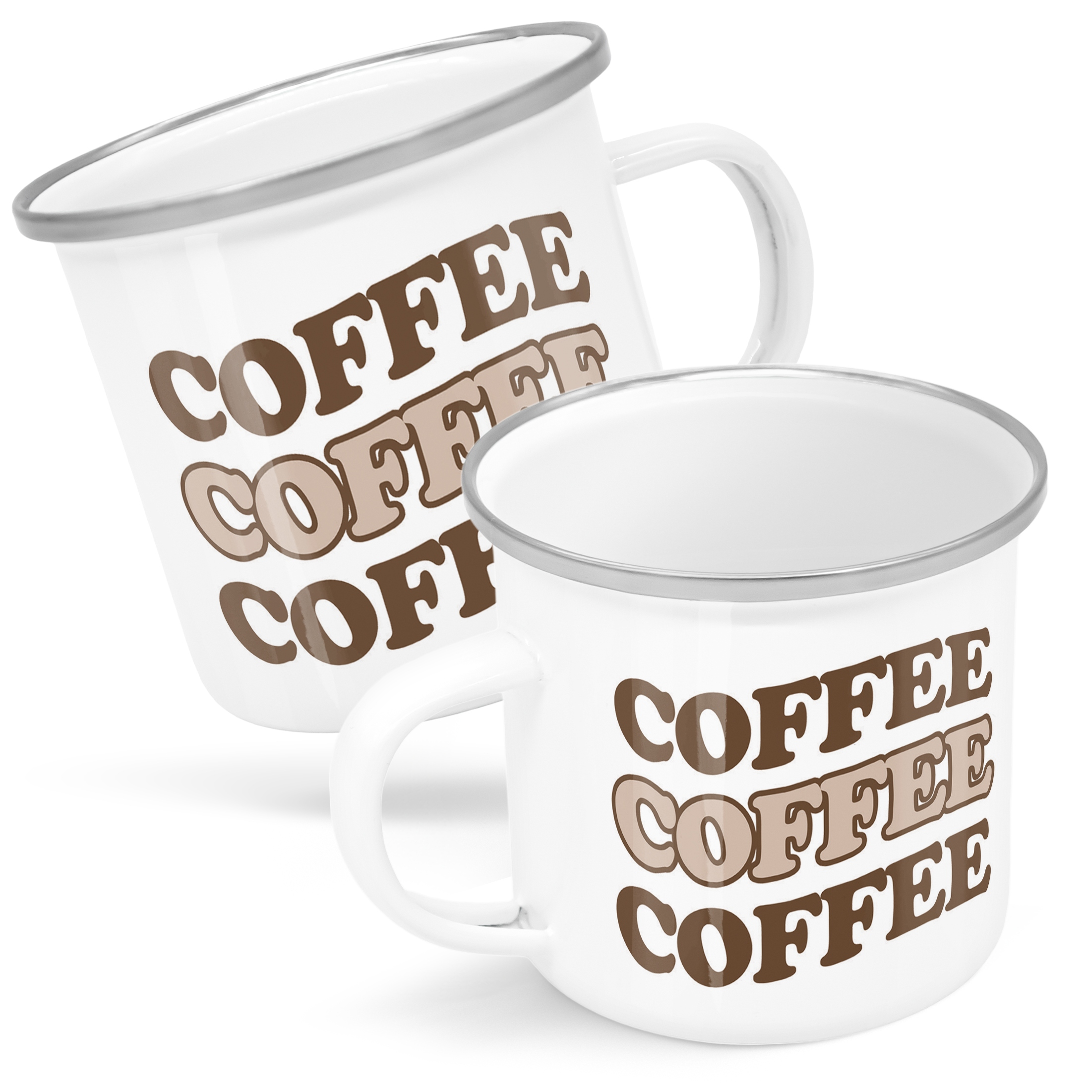 Emaliowany Kubek Garnuszek Coffee Kawa Prezent Upominek