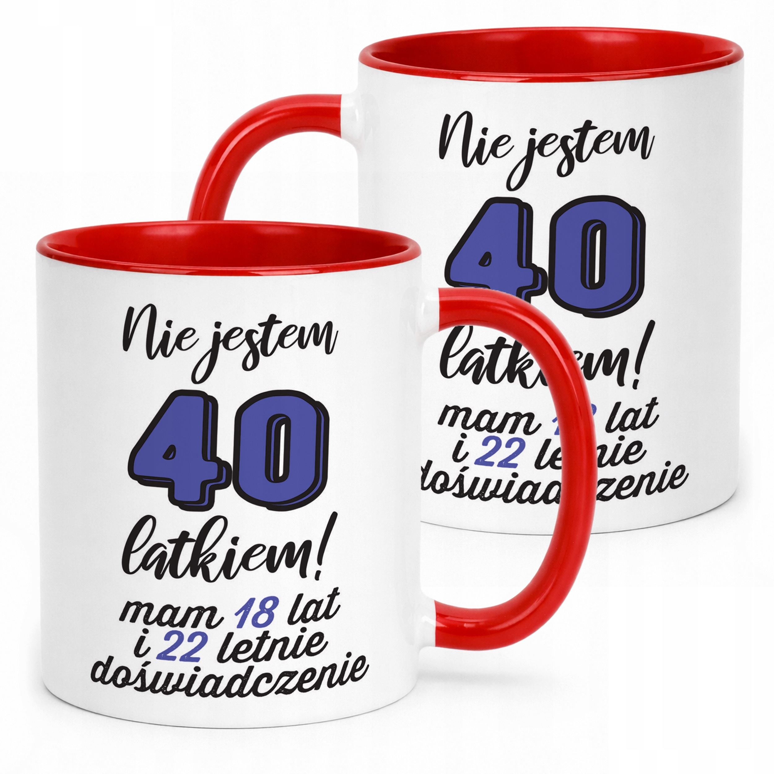 Kubek Czerwony Nie Jestem 40 Urodziny Dla Kobiety Prezent Upominek