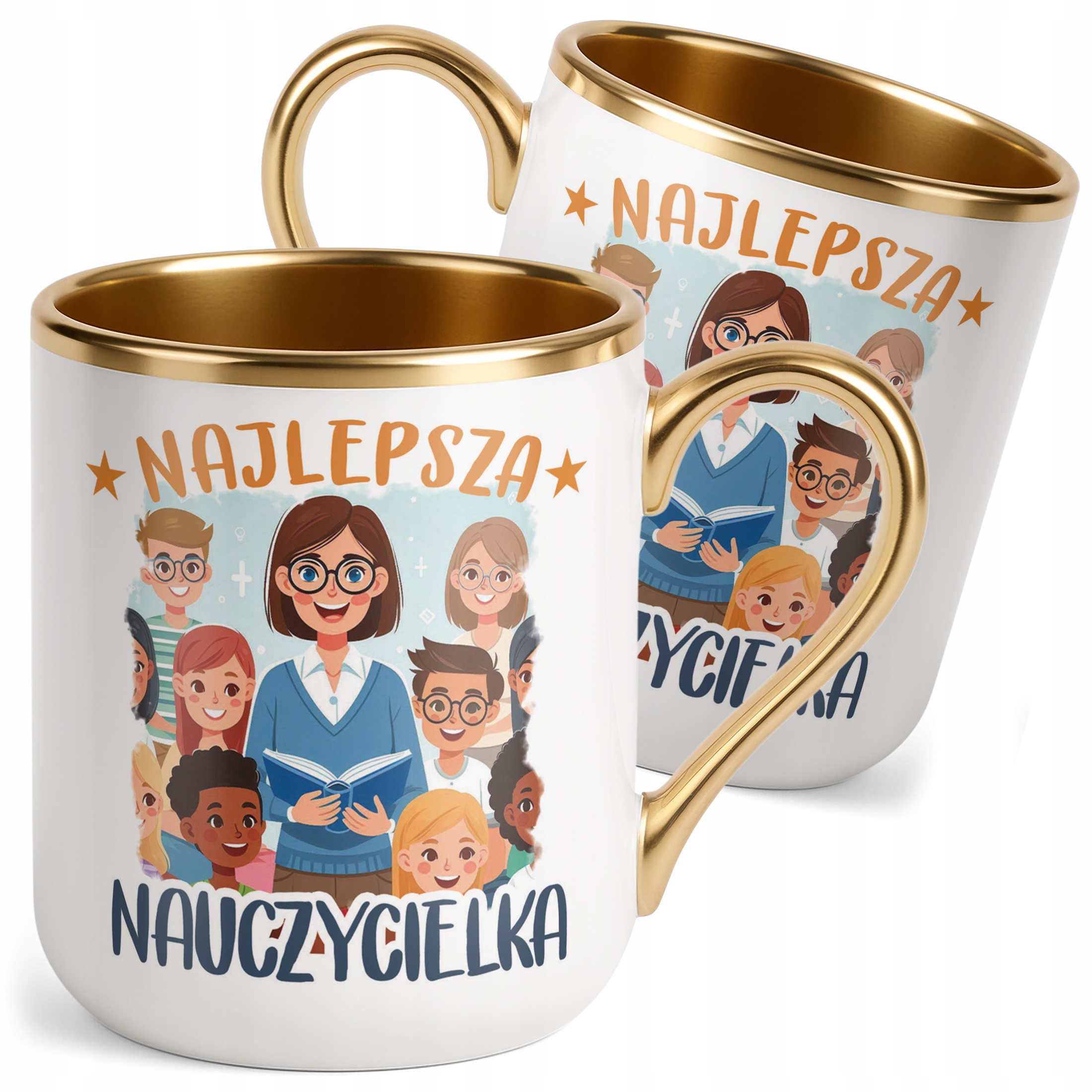Kubek Premium Złoty Dzień Nauczyciela Dla Nauczycielki Prezent