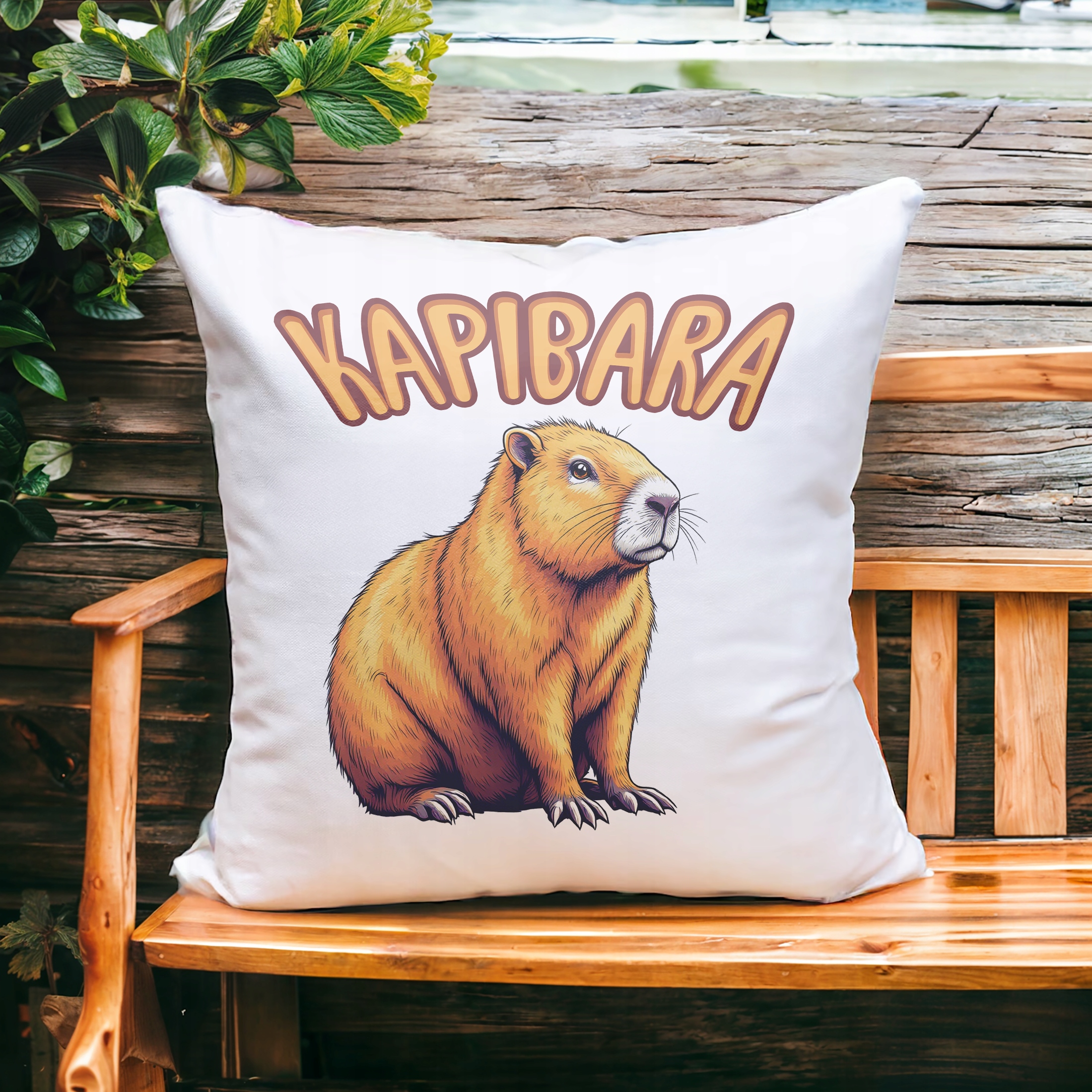 Poduszka 38x38cm Kapibara Capybara Zwierzak Dla Dzieci Prezent