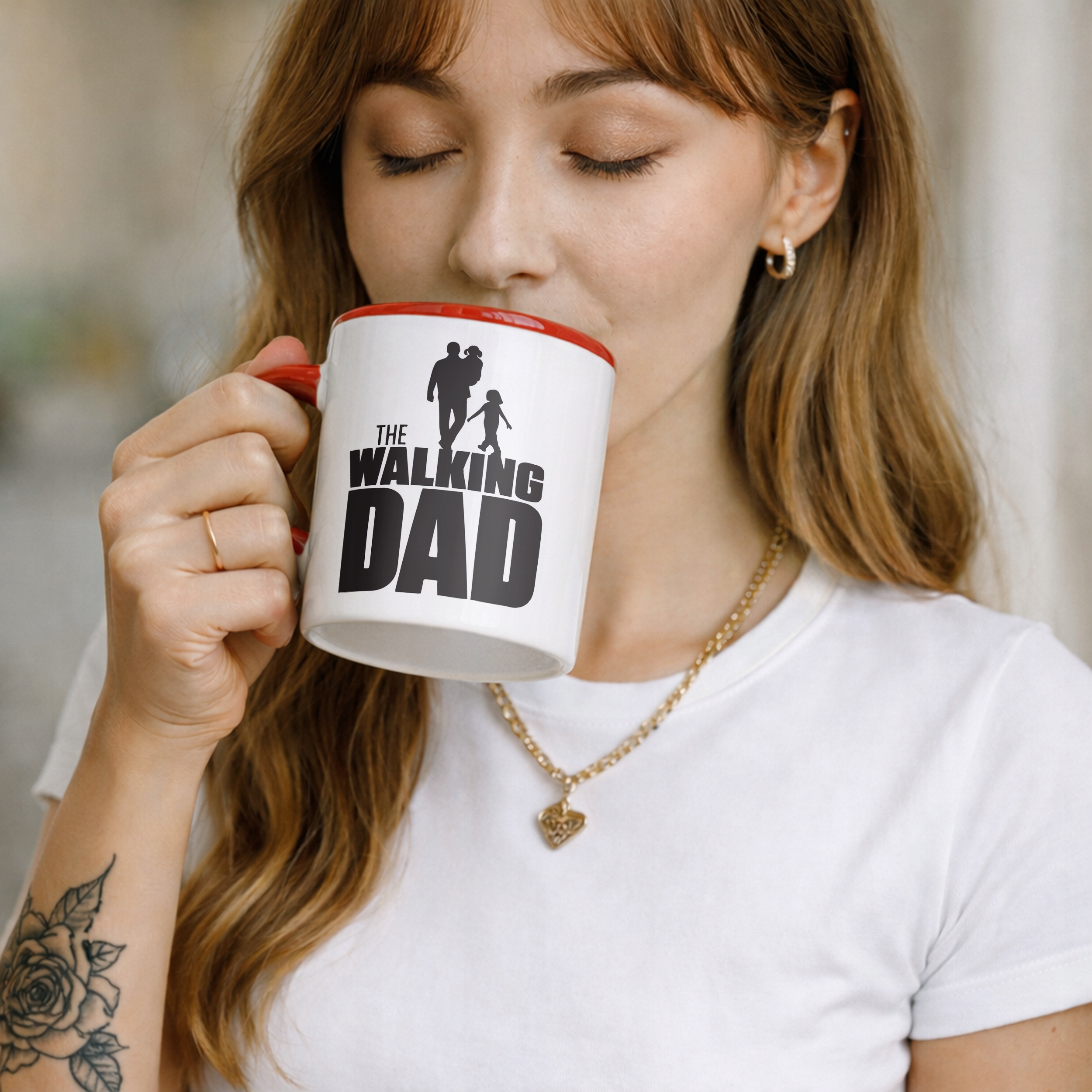 Kubek ceramiczny Dzień Ojca Dla Taty The Walking Dad Prezent