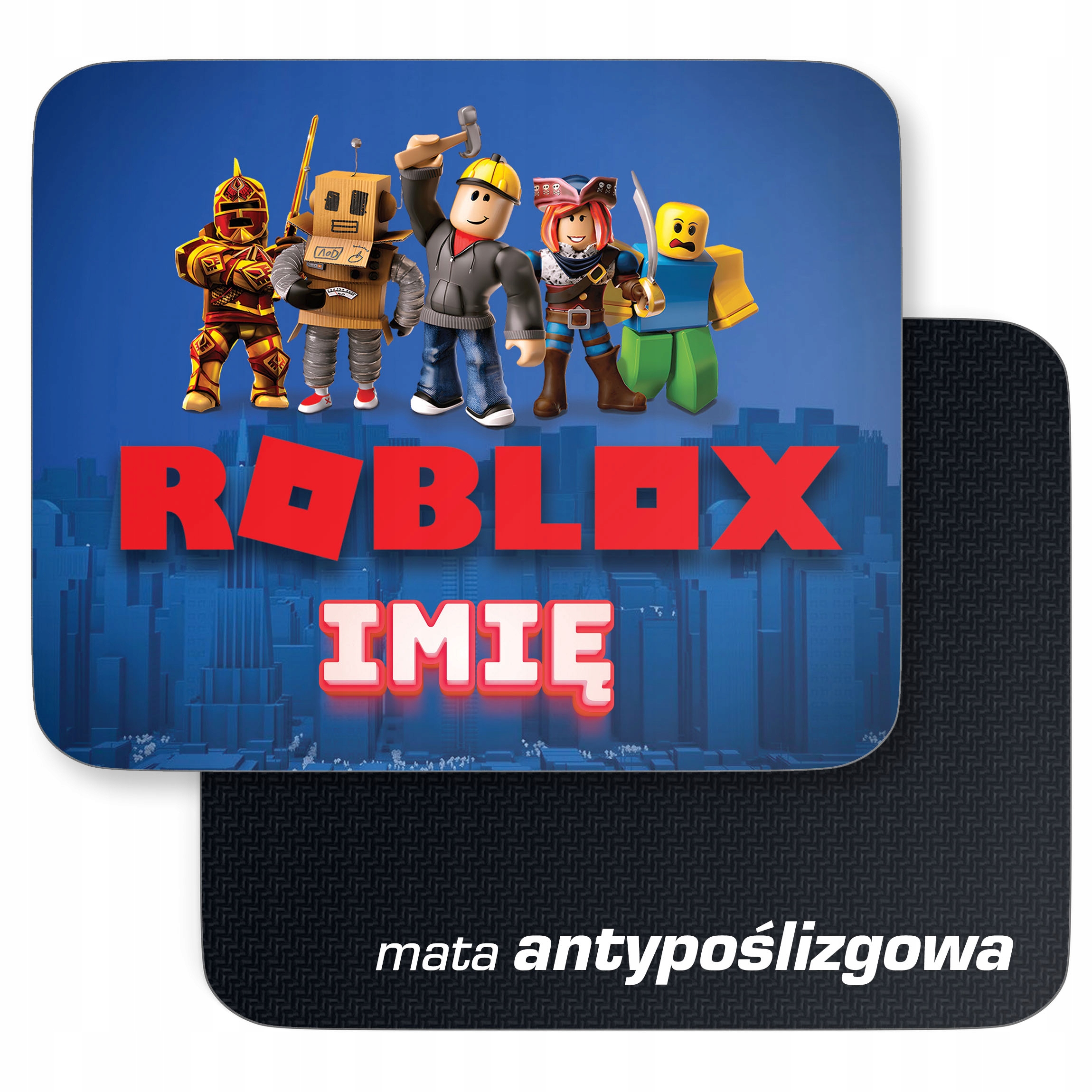 Podkładka pod mysz 22×18 cm personalizowana Roblox dla gracza z imieniem