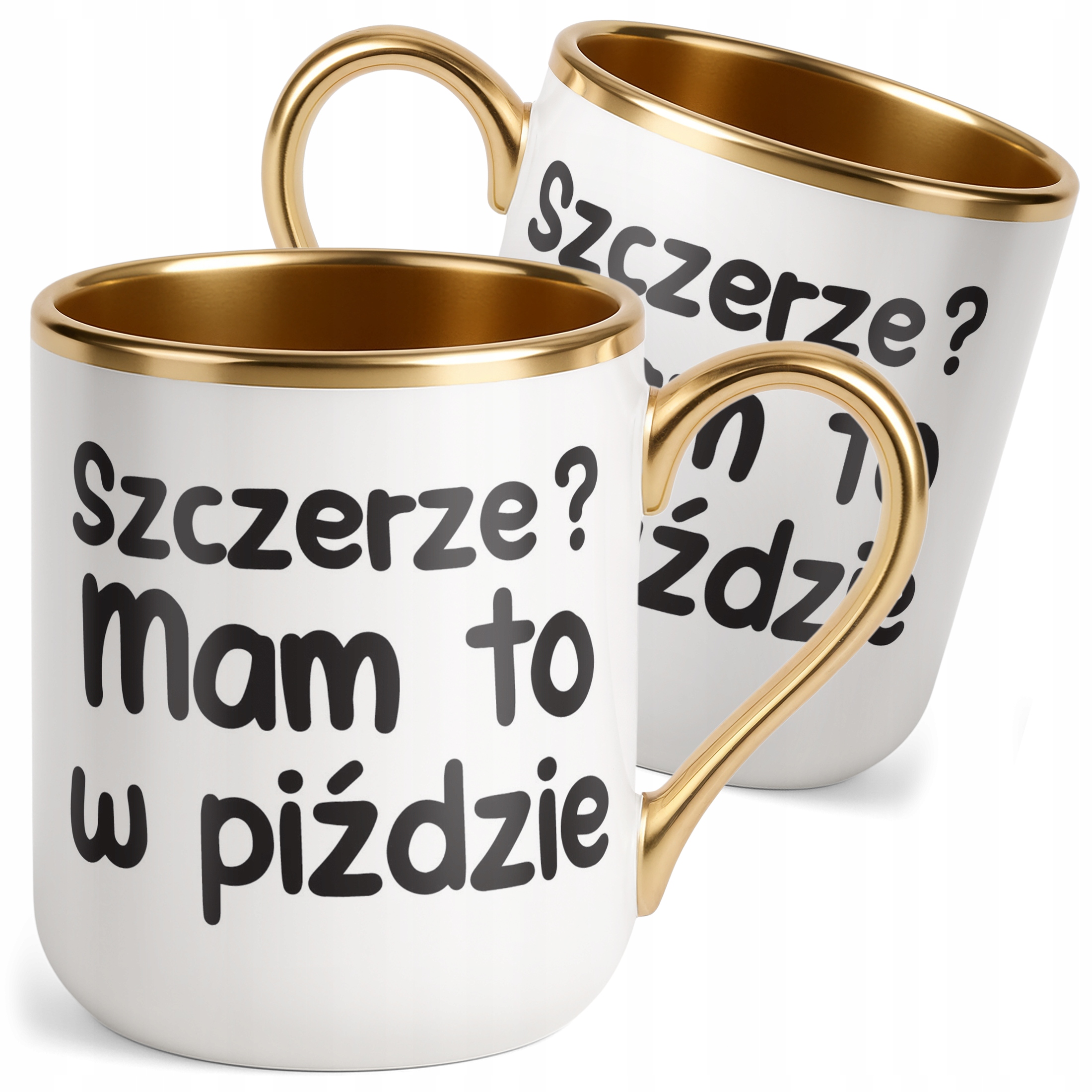 Kubek Premium Złoty Szczerze Mam To W Pi**zie Śmieszny Zabawny Prezent