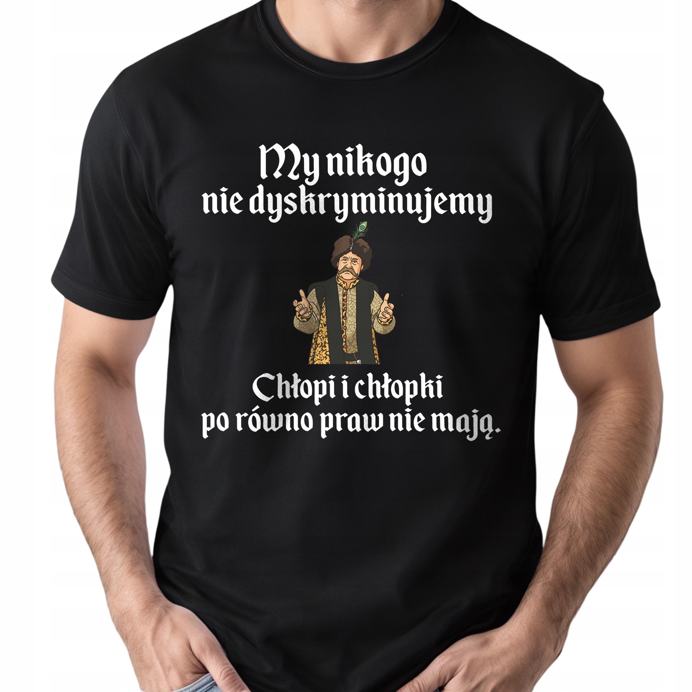 Koszulka czarna męska 1670 My Nikogo Nie Dyskryminujemy r. 3XL