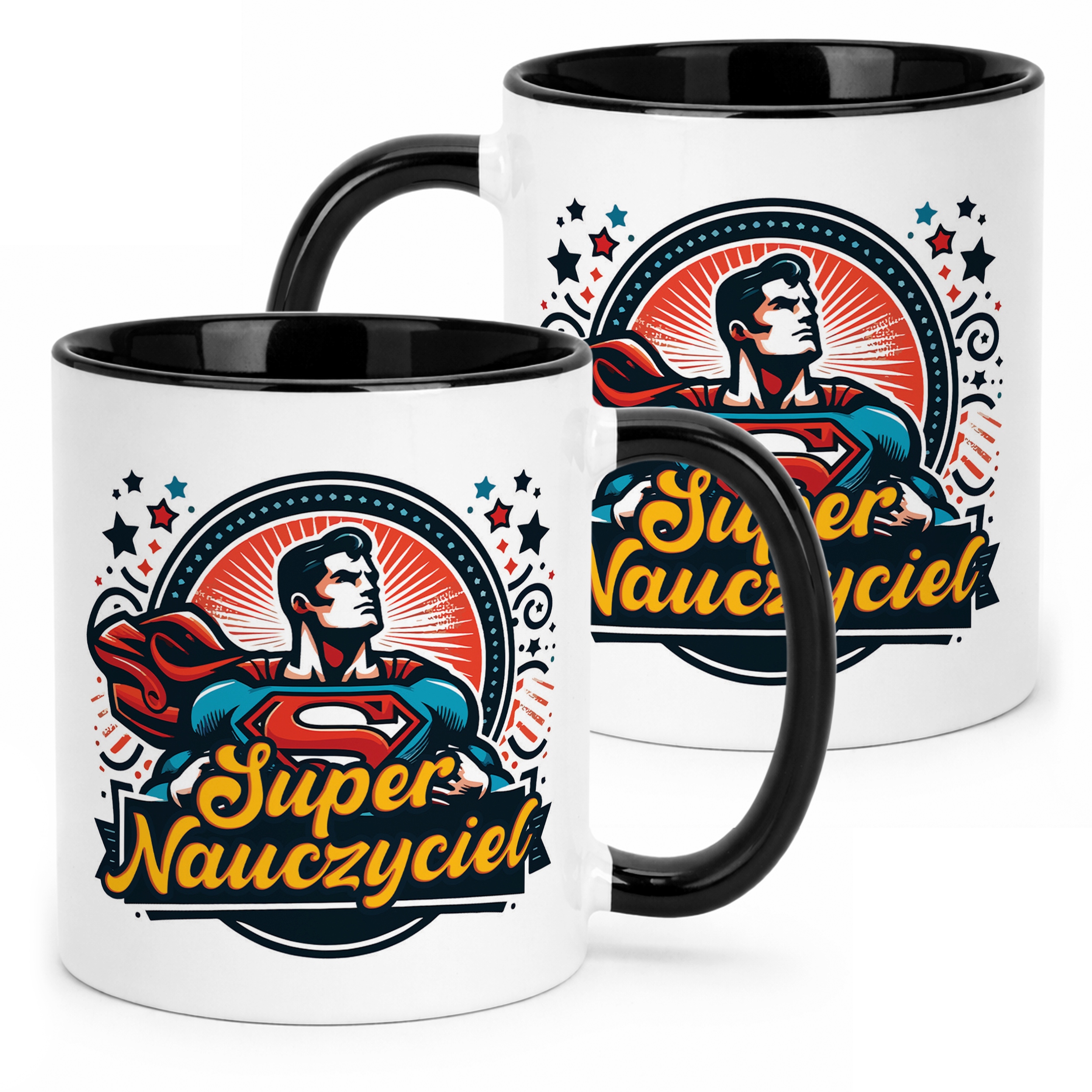 Kubek Czarny Najlepszy Nauczyciel Dzień Nauczyciela Prezent
