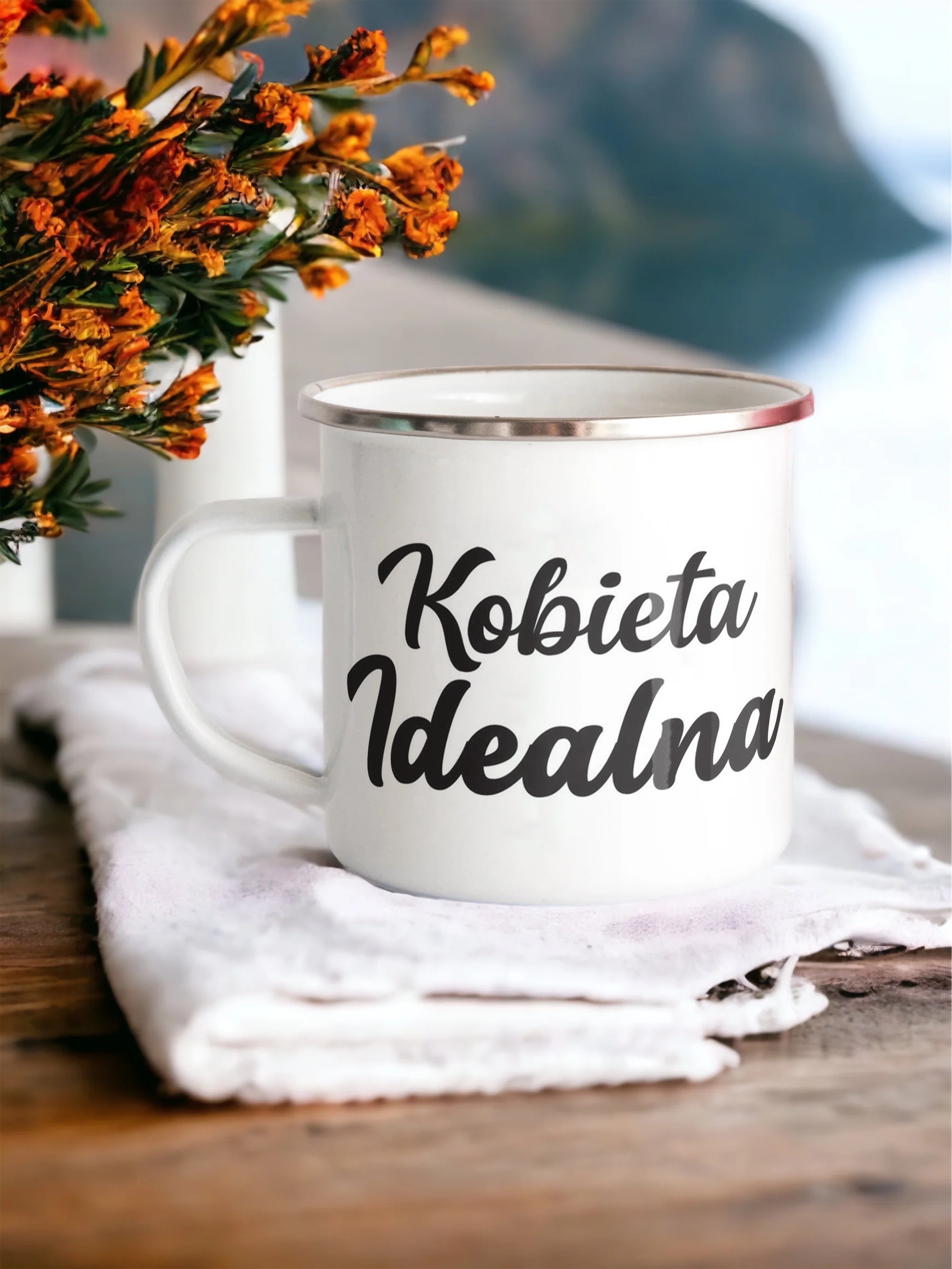 Emaliowany Kubek Garnuszek Dzień Kobiet Dla Kobiety Prezent Upominek