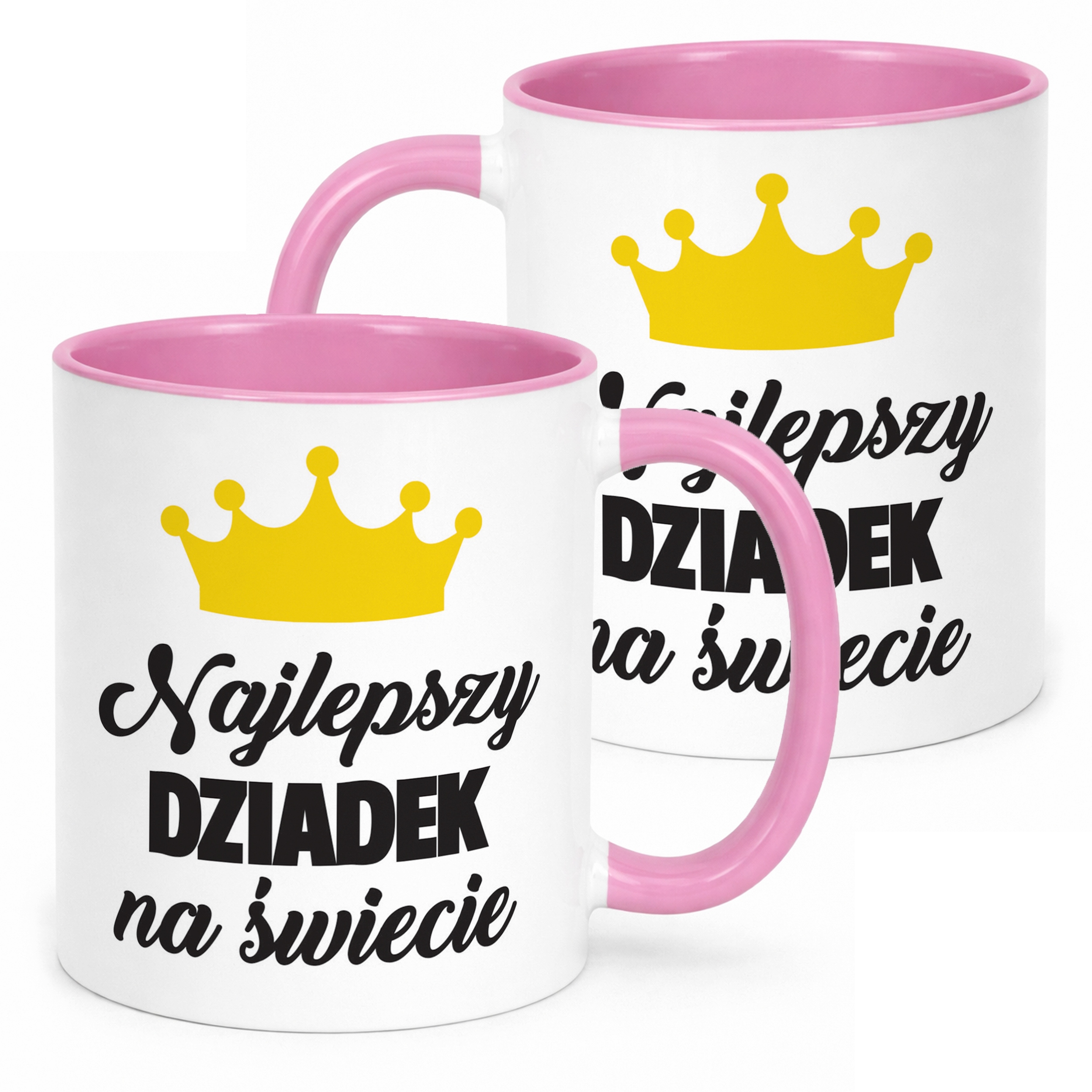 Kubek Różowy Dzień Dziadka Najlepszy Dziadek Prezent Upominek